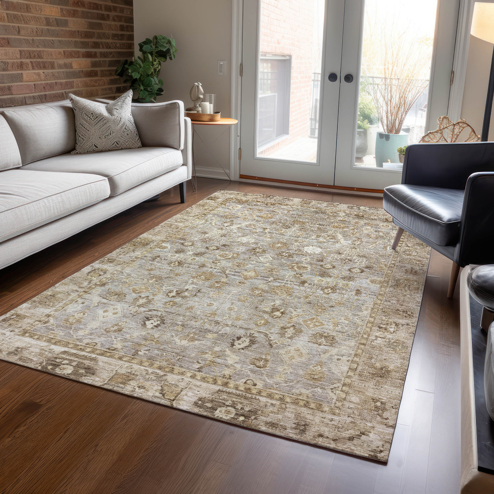 Addison Rugs ACN1772TP9X12 Chantille ACN1772TP 9 x 12 (ft) Loomed Polyester Taupe Rectangular Indoor/Outdoor Machine washable Area rug
