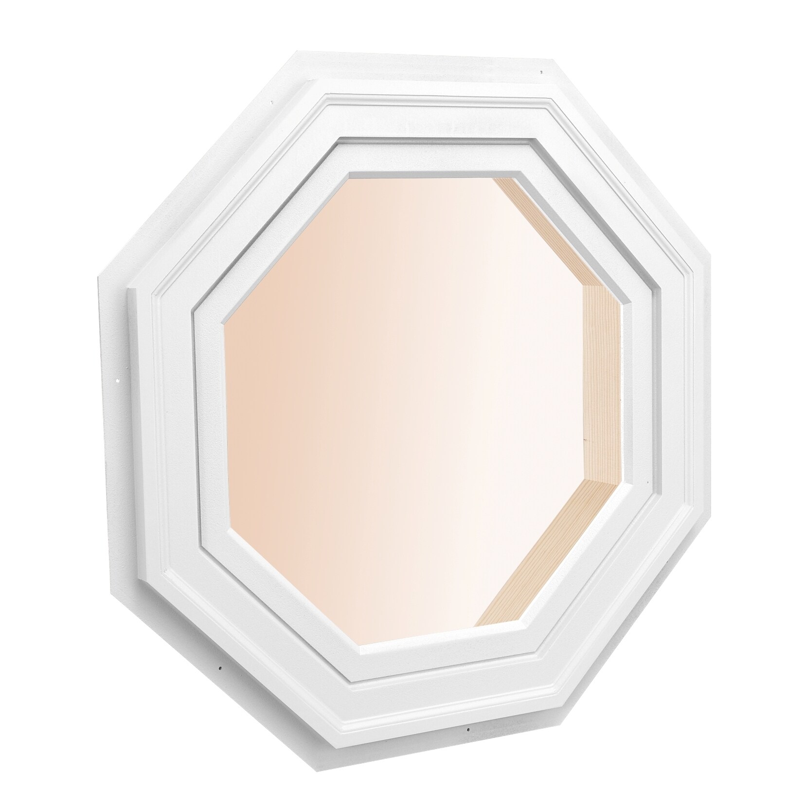 AWSCO OCTW16-1LT 16-in x 16-in x 4-9/16-in Jamb Octagon White Window