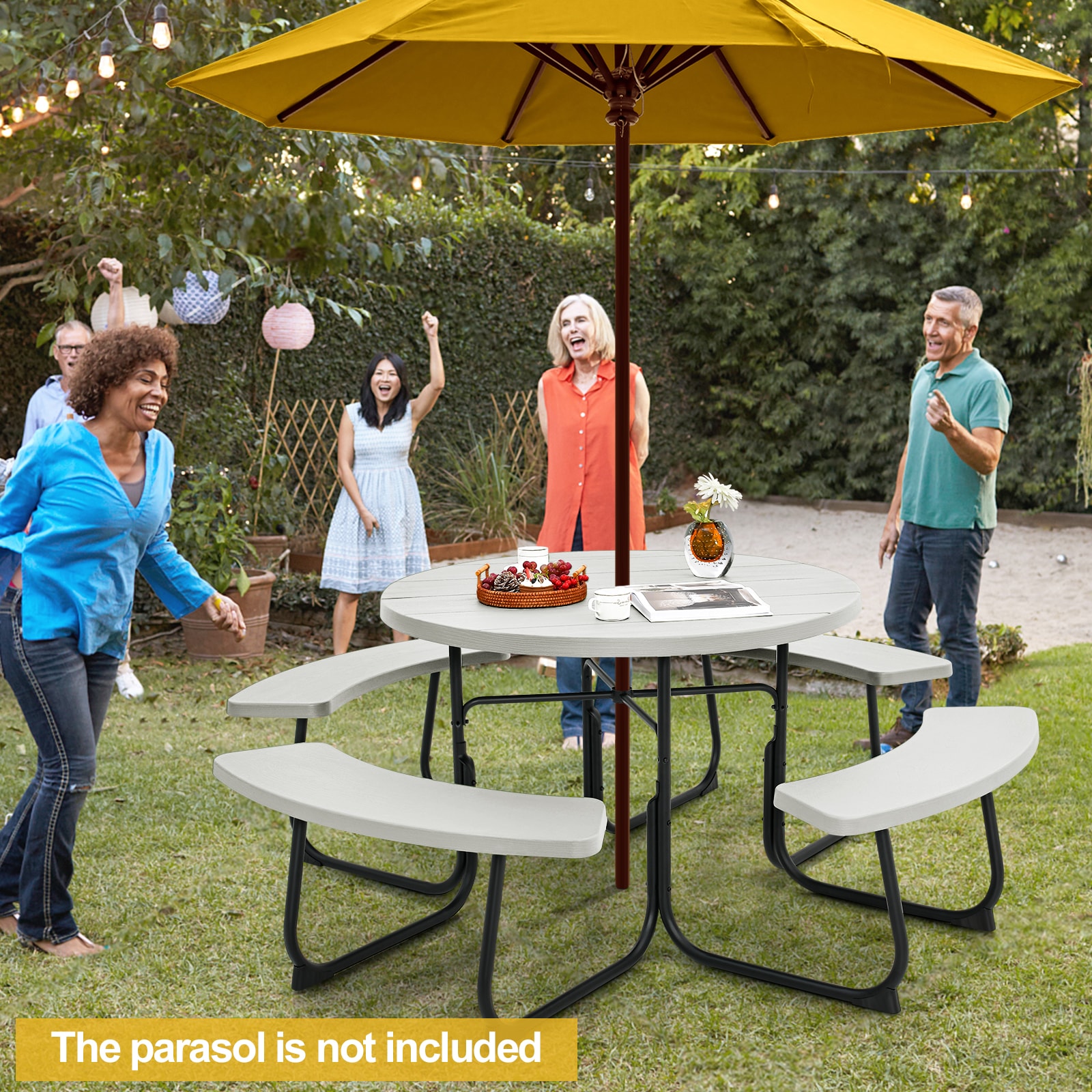 Poinic CWG11264WH-X Picnic-Tables - View #8