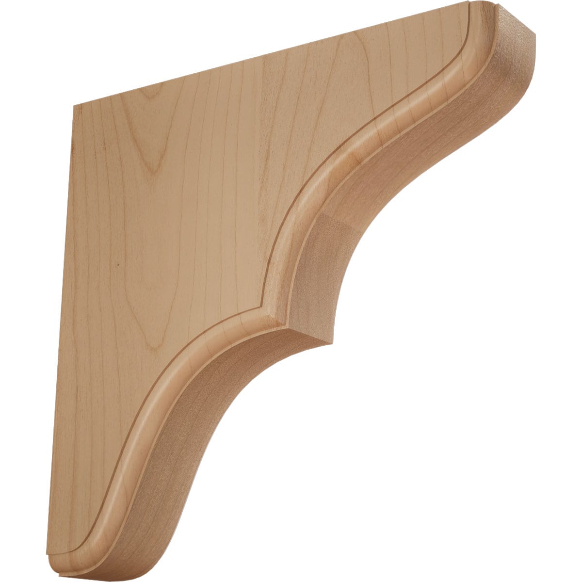 Ekena Millwork BKTW02X08X08STAL Stratford 1-3/4-in x 7-1/2-in x 7-1/2-in Alder Brown Wood Standard bracket