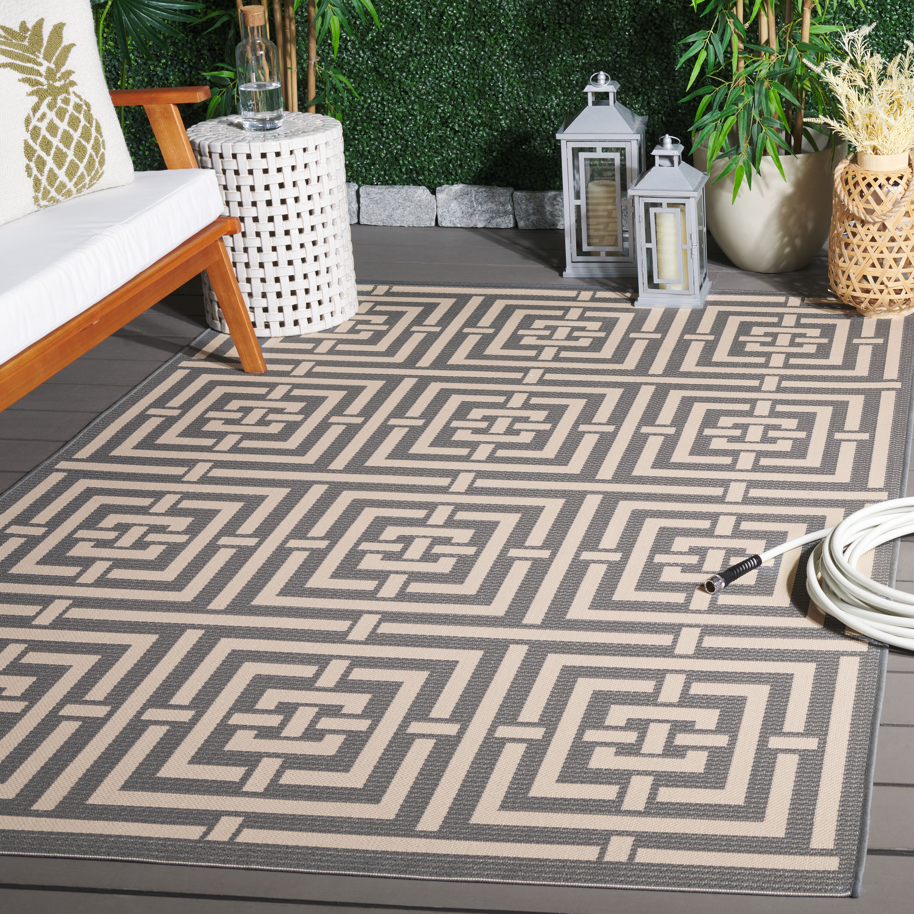 Courtyard 6937-67 5 x 8 Rectangular Area rug