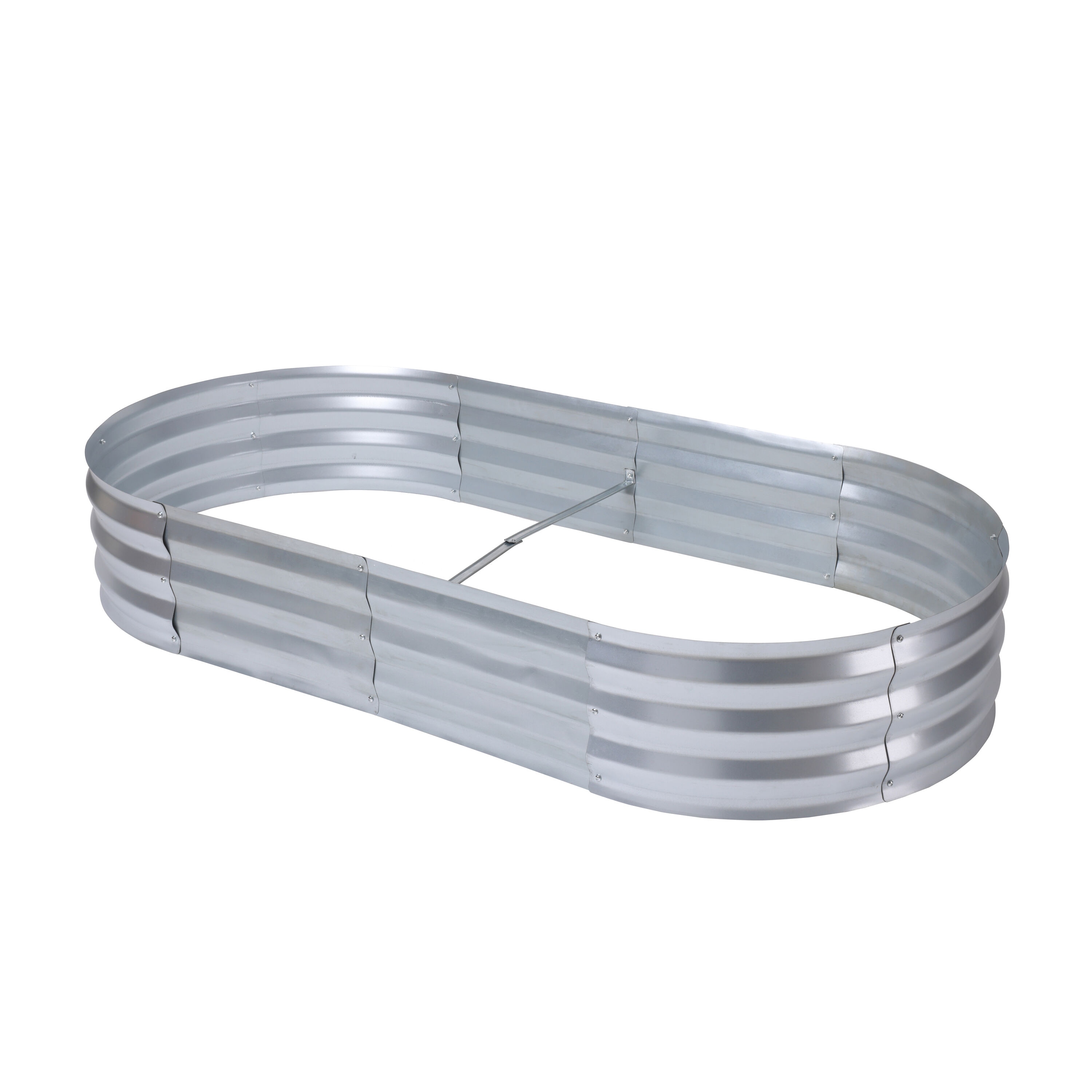 LuxenHome WHPL1606 71.85-in W x 35.63-in L x 11.81-in H Silver Galvanized Metal Raised Garden Bed