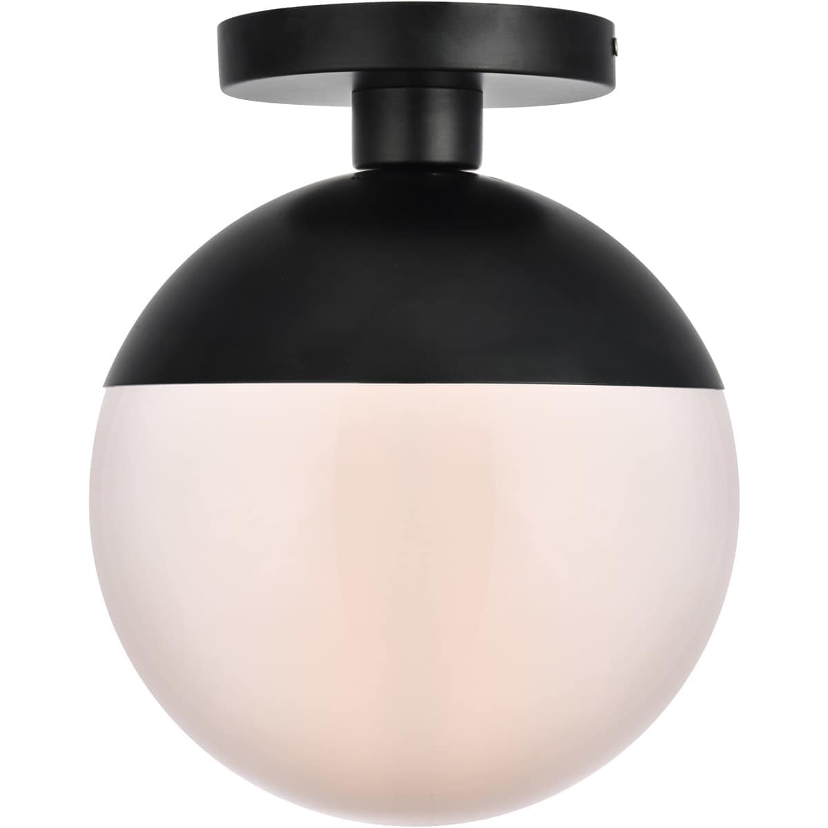 Elegant Lighting 1407965 Living District LD6062BK Eclipse 1 Light 10 inch Black Flush Mount Ceiling Light