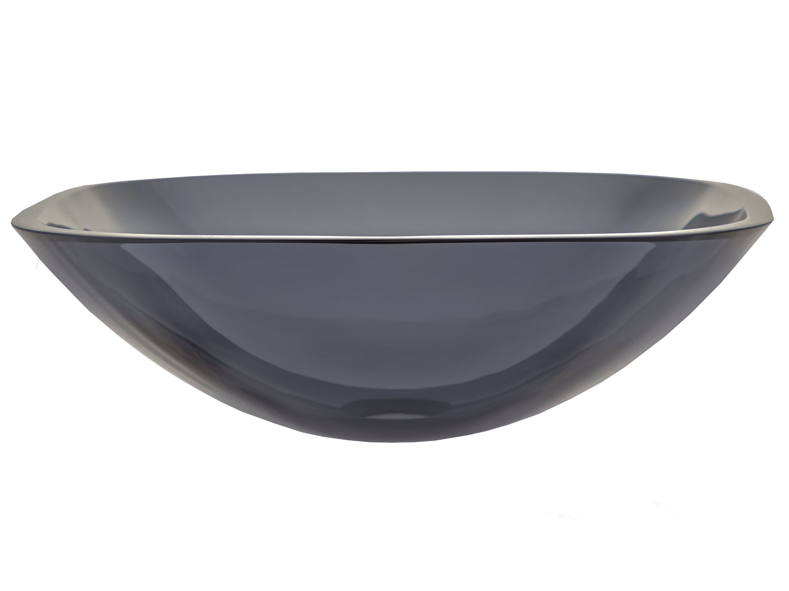 Eden Bath EBGS58 Glass Vessel Square Modern Black Bathroom Sink ( 16.5-Inches x 16.5-Inches )