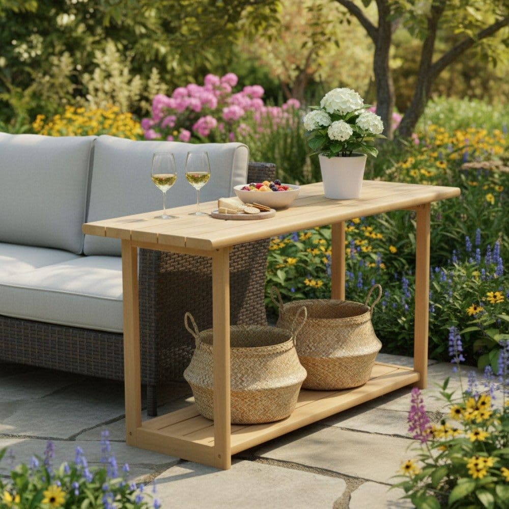 Coolbibila ANTON-CONSOLE-TEAK Console-Sofa-Tables - View #2