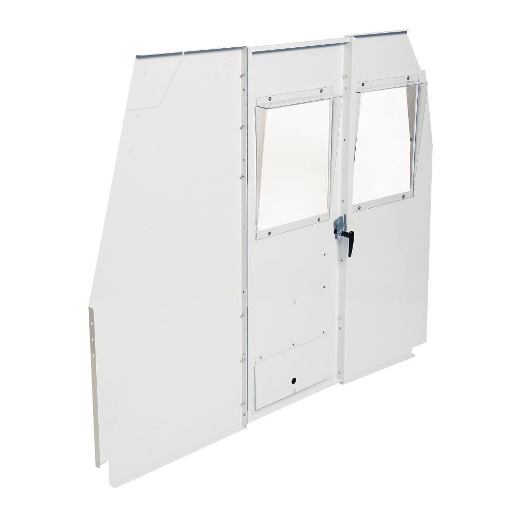 WEATHER GUARD 96101-3-01 Steel Bulkhead Van Window for Ford, GM, Chevy - Van Use, Improved Impact Resistance, White Finish