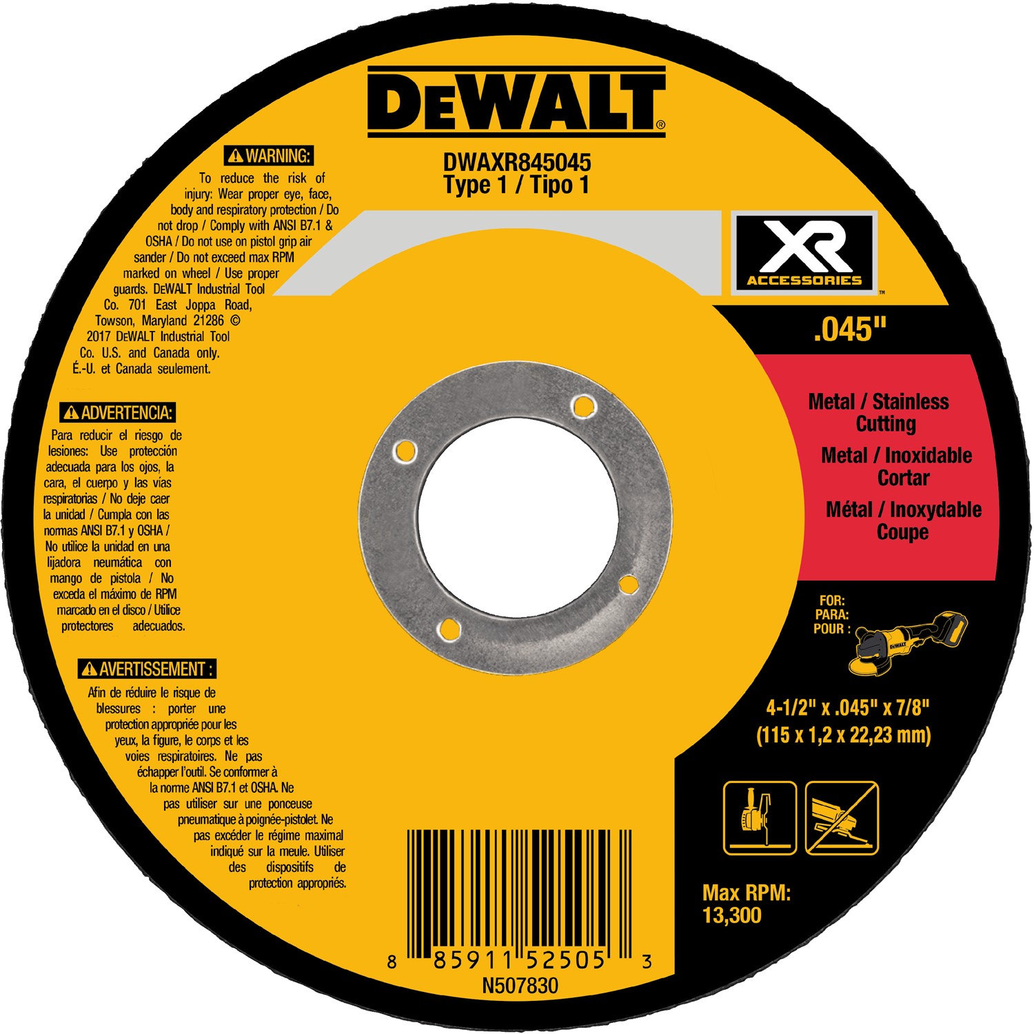 DEWALT 4-Pack 4.5-in Zirconia Grinding Wheel in the Abrasive