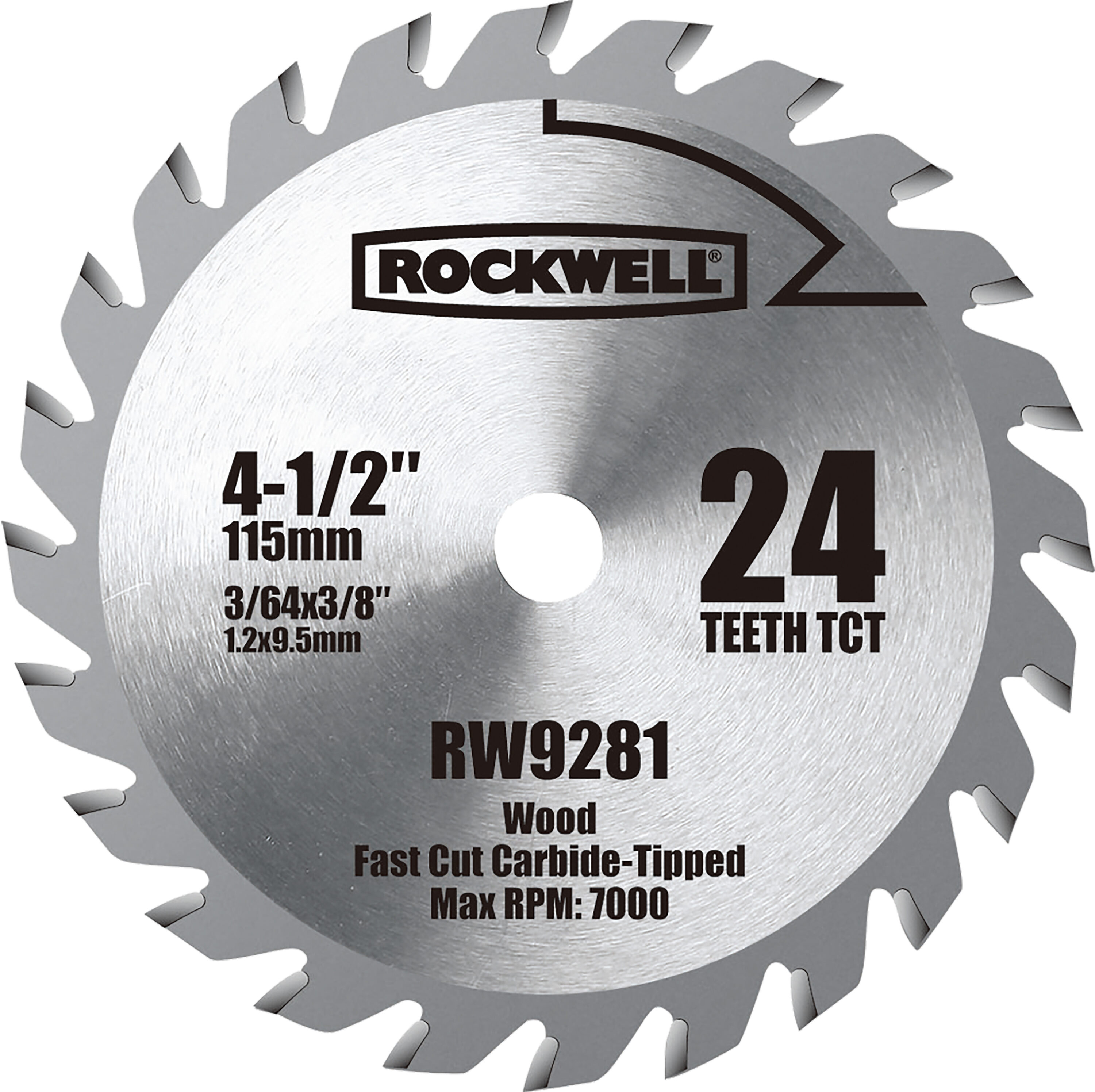 ROCKWELL RW9281 4-1/2-in 24 -Tooth Fine Finish Carbide Circular saw blade Individual