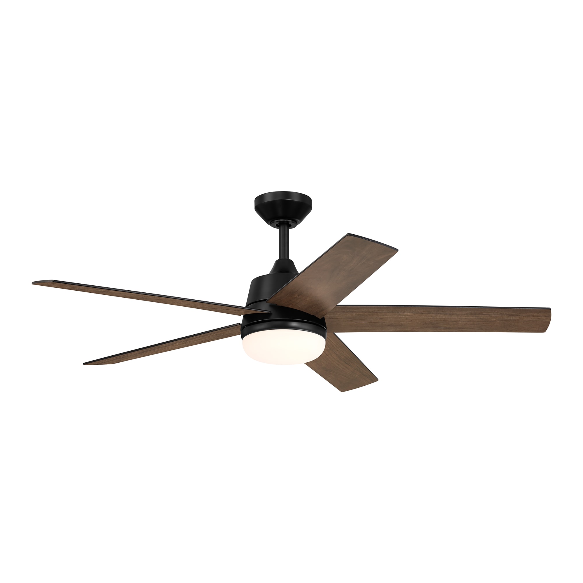 Designers Fountain Astrea 52-in Matte black Color-changing Indoor/Outdoor Flush Mount Smart Ceiling Fan with Light and Remote (5-Blade) FS-ATR52RGB-MB Sansujyuku sansujyuku.com