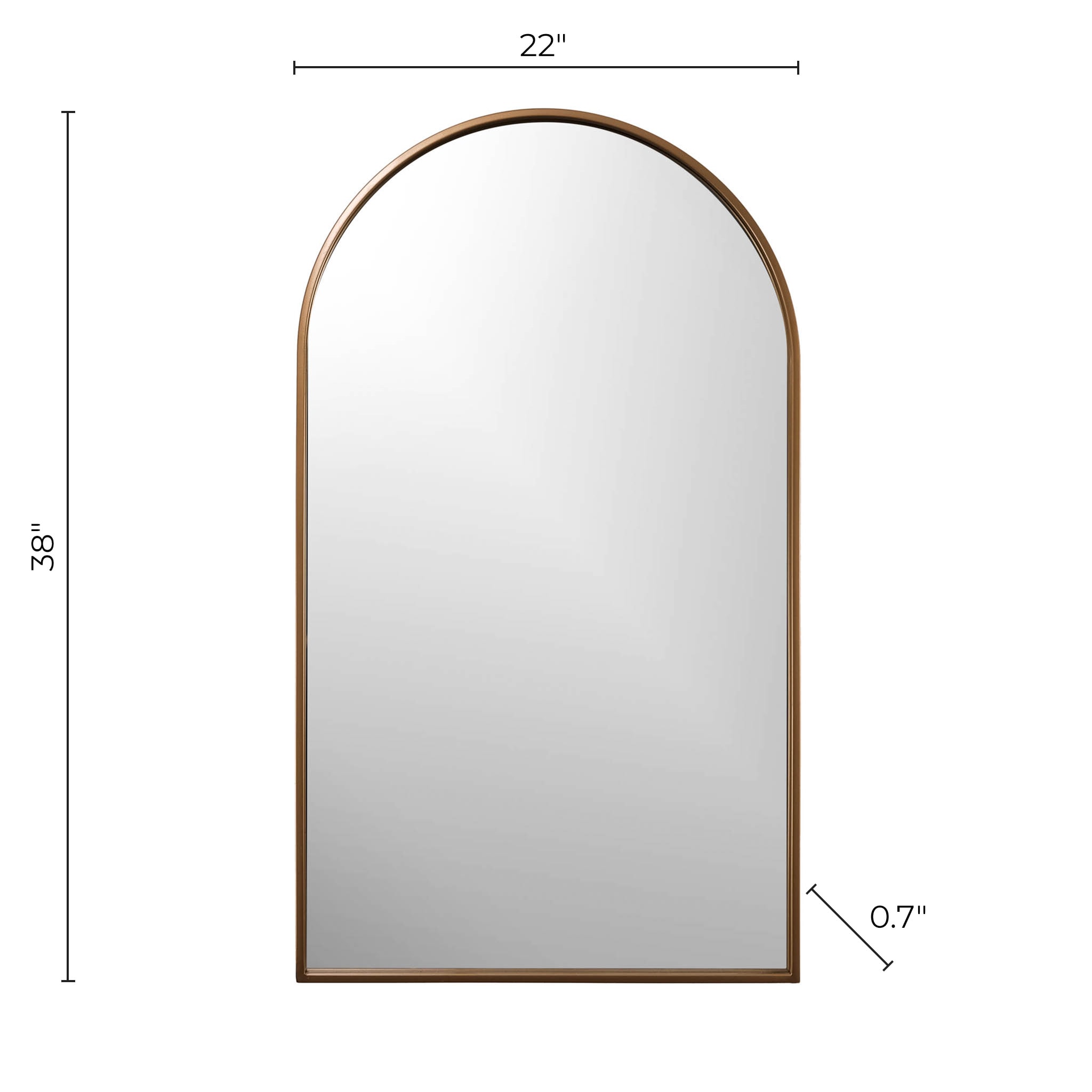  FG817-ARCH-GOLD-2238 Decor-Mirrors - View #4