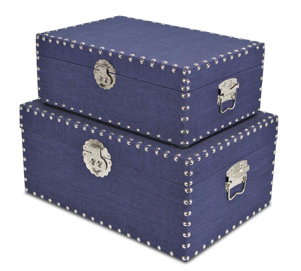 Linen Storage Book Boxes, Set of Two