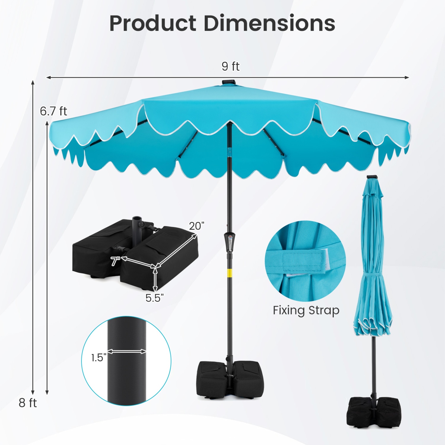 Volenca VOL-MCIXDU Beach-Umbrellas - View #3