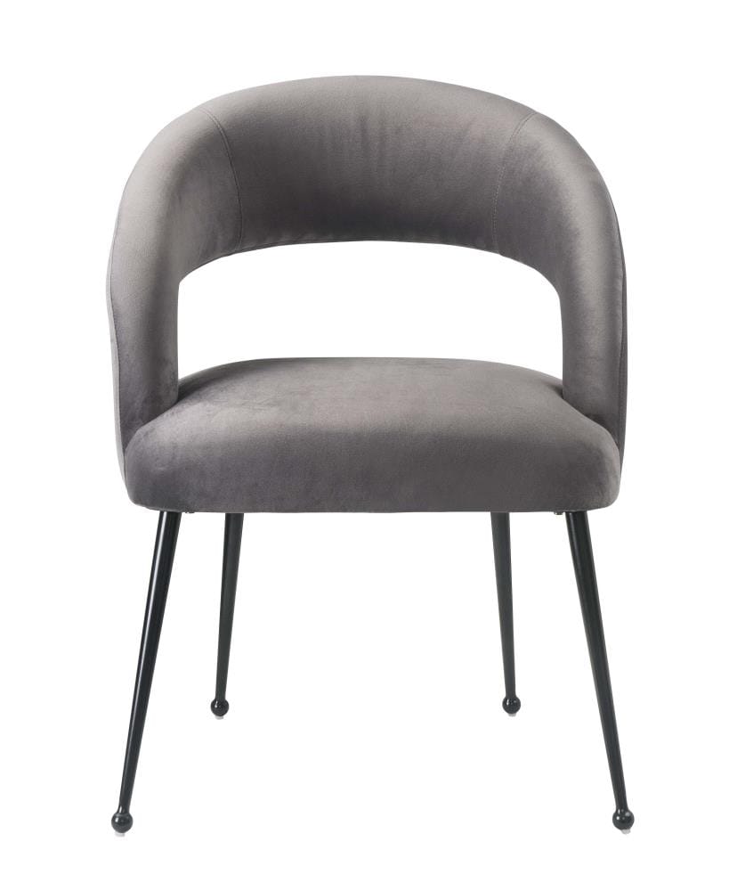 rocco slub grey dining chair