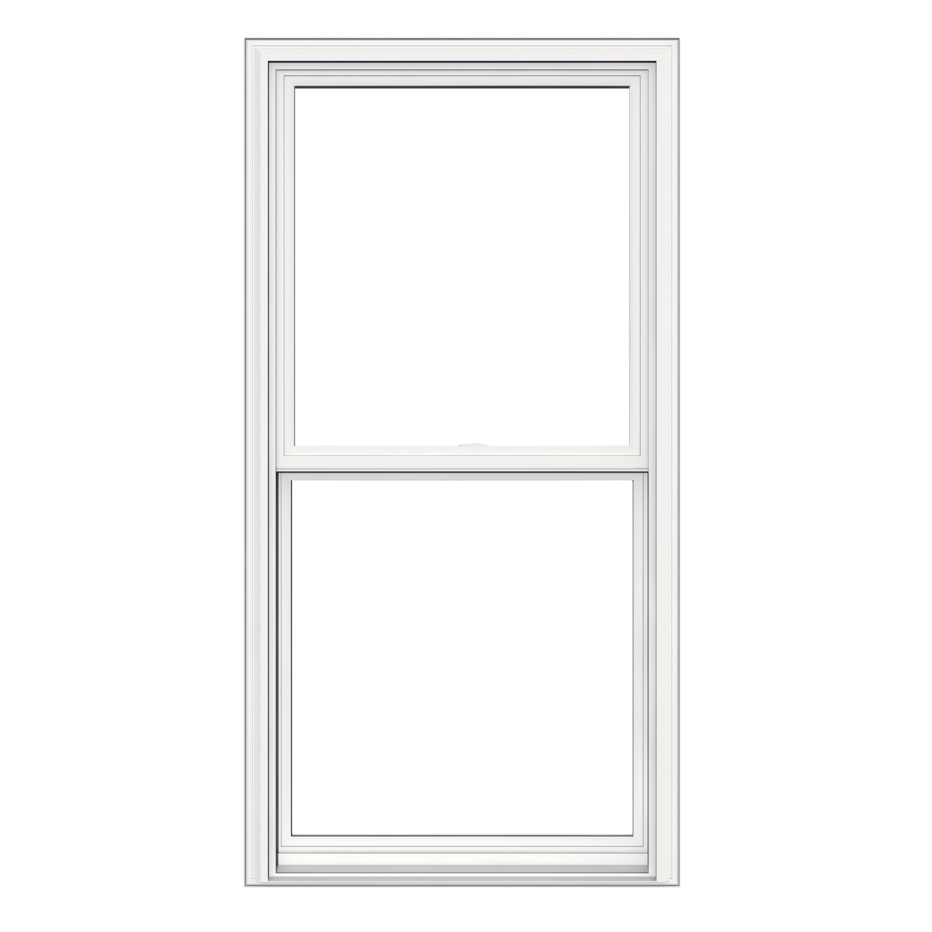 JELD-WEN LOWOLVYPDH2854 V-2500 27-1/2-in x 53-1/2-in White White Vinyl Replacement Double Hung Window Low-E argon Double Pane Glass (Full Screen Included)