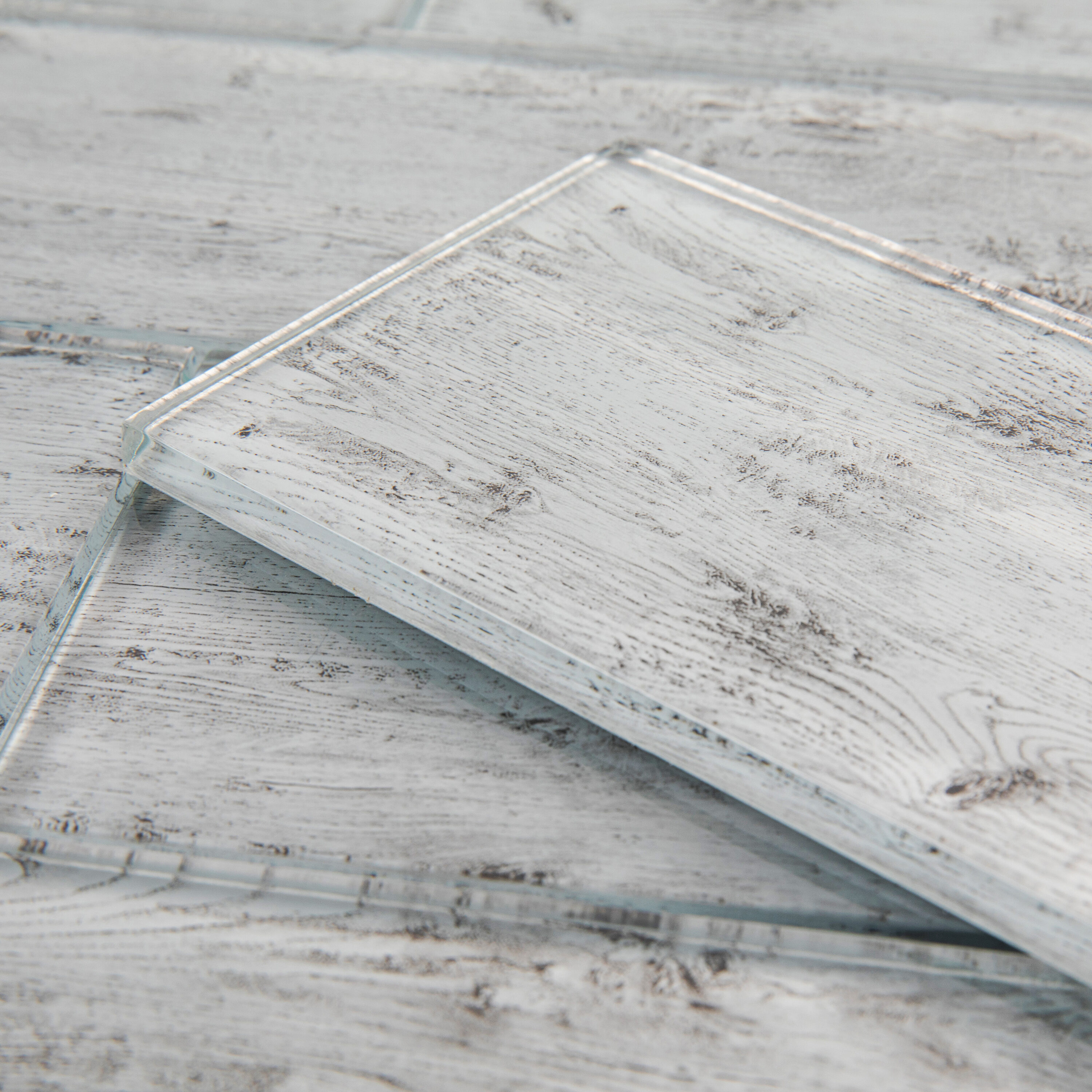 Giorbello Silver Cedar 4-in x 12-in Glossy Glass Wood Look Wall Tile (5-sq. ft/ Carton)