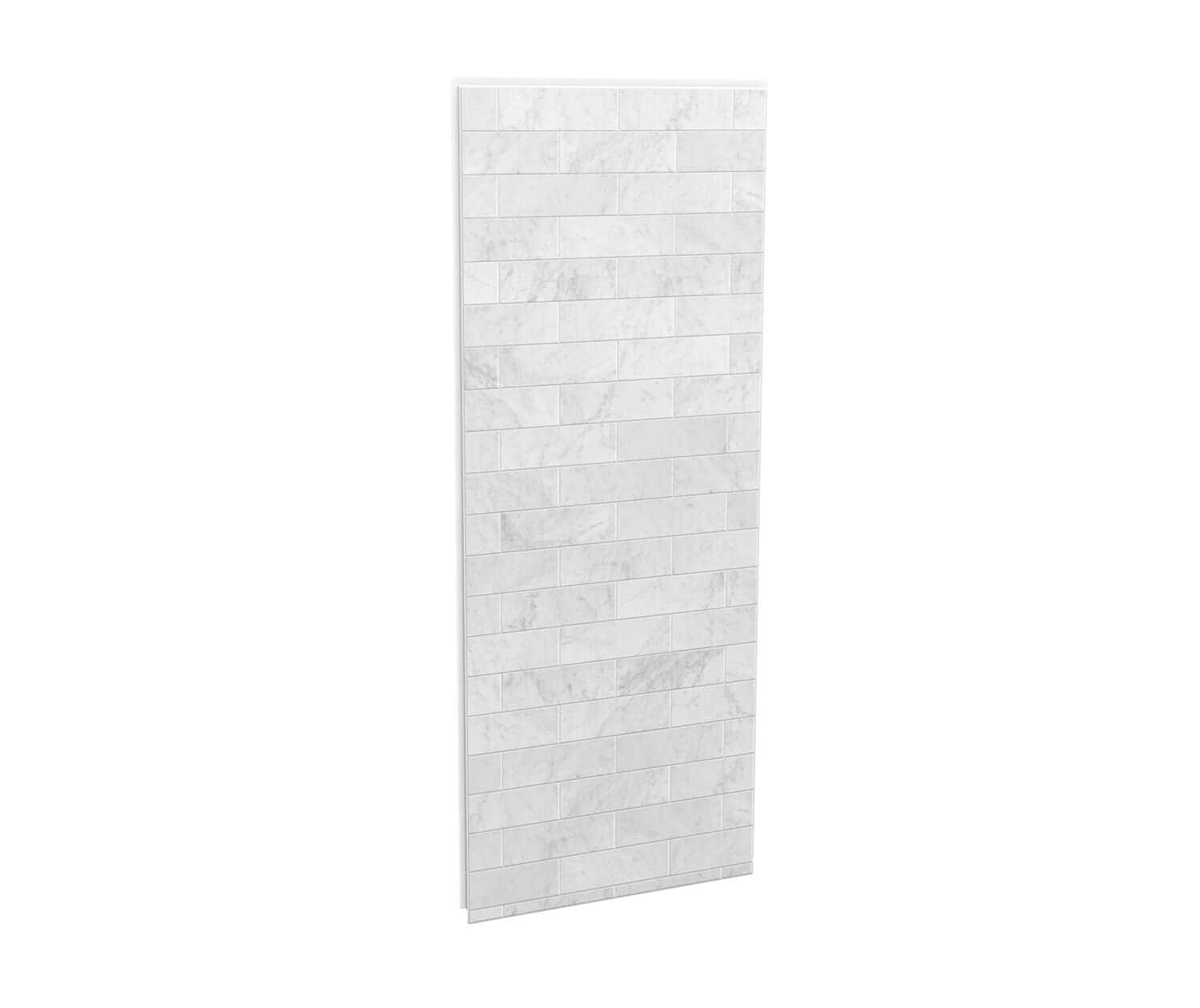 MAAX 103419-307-508-800 Utile 32-in W x 1.13-in D x 82.63-in H Marble Carrara 1 -Piece Direct to stud Alcove Shower side wall panel
