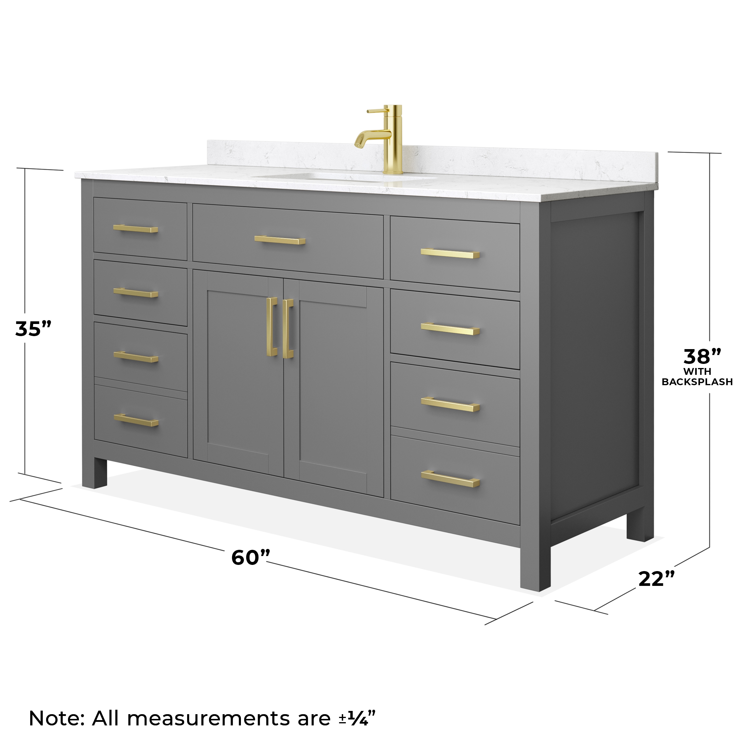 Wyndham Collection WCG242460SGGCCUNSMXX Bath-Vanity-Combo - View #5