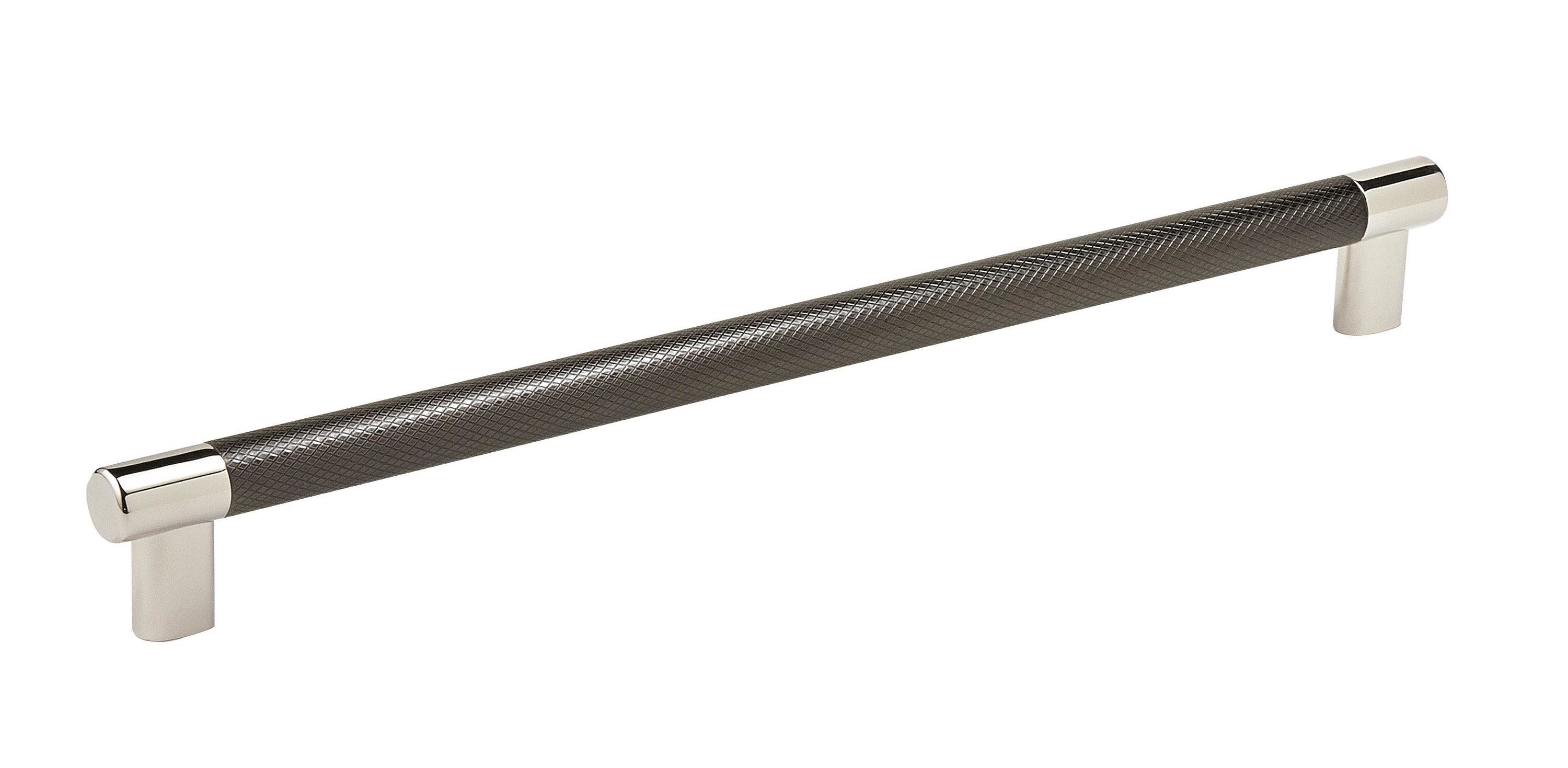 Amerock BP36561PNGM Esquire 12-5/8-in , 320mm Center to Center Polished Nickel/Gunmetal Cylindrical Bar