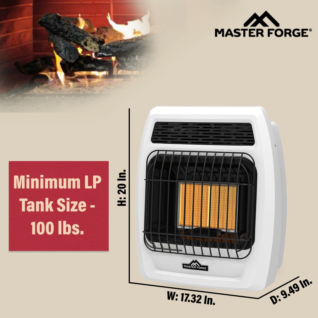 Master Forge 12000-BTU Wall-Mount Indoor Natural Gas or Liquid Propane ...