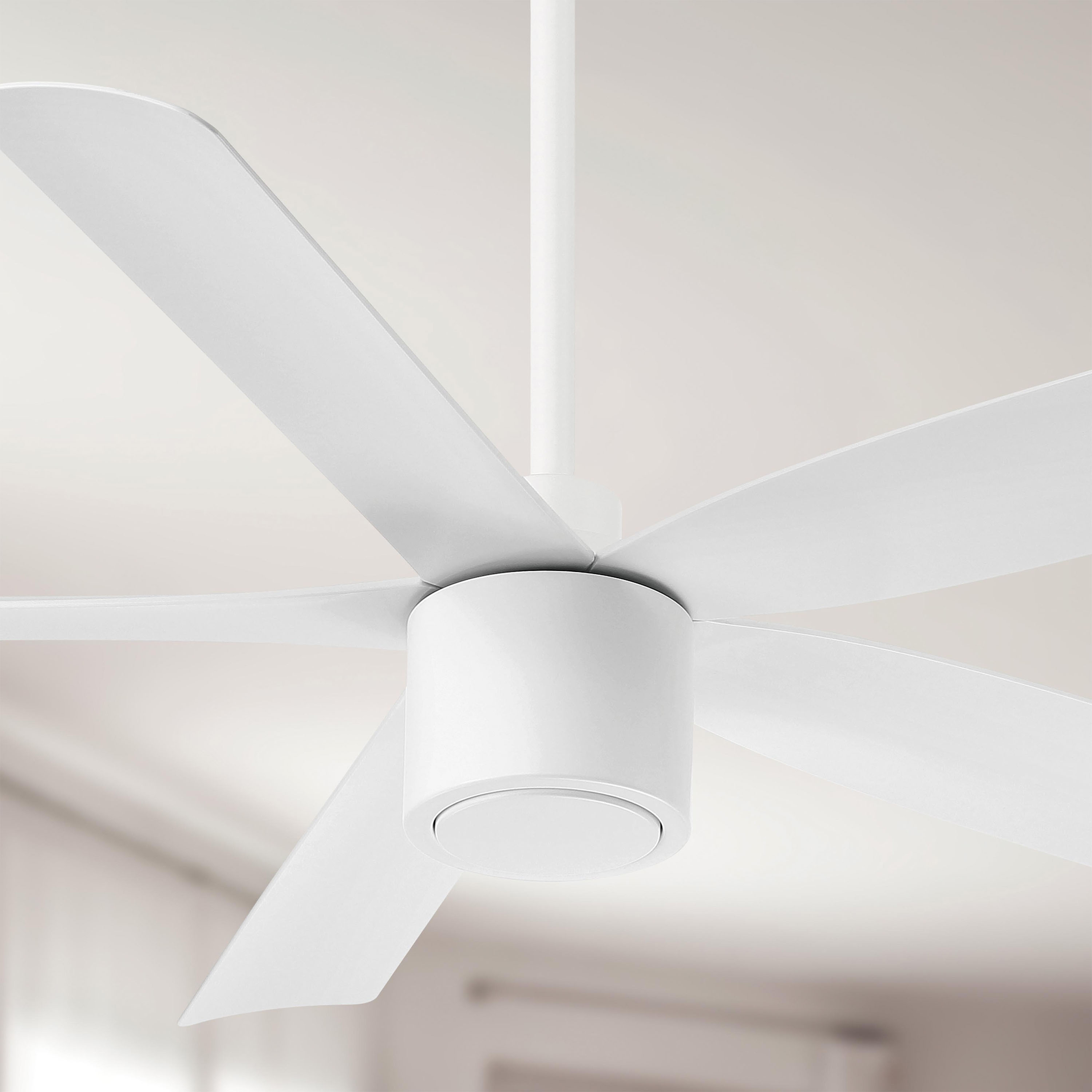 Arranmore Lighting & Fans RAVIAN 52-in Matte White with Matte White Blades Adjustable White Covered Outdoor Ceiling Fan Without Light and Wall Control Included 5 -Blade
