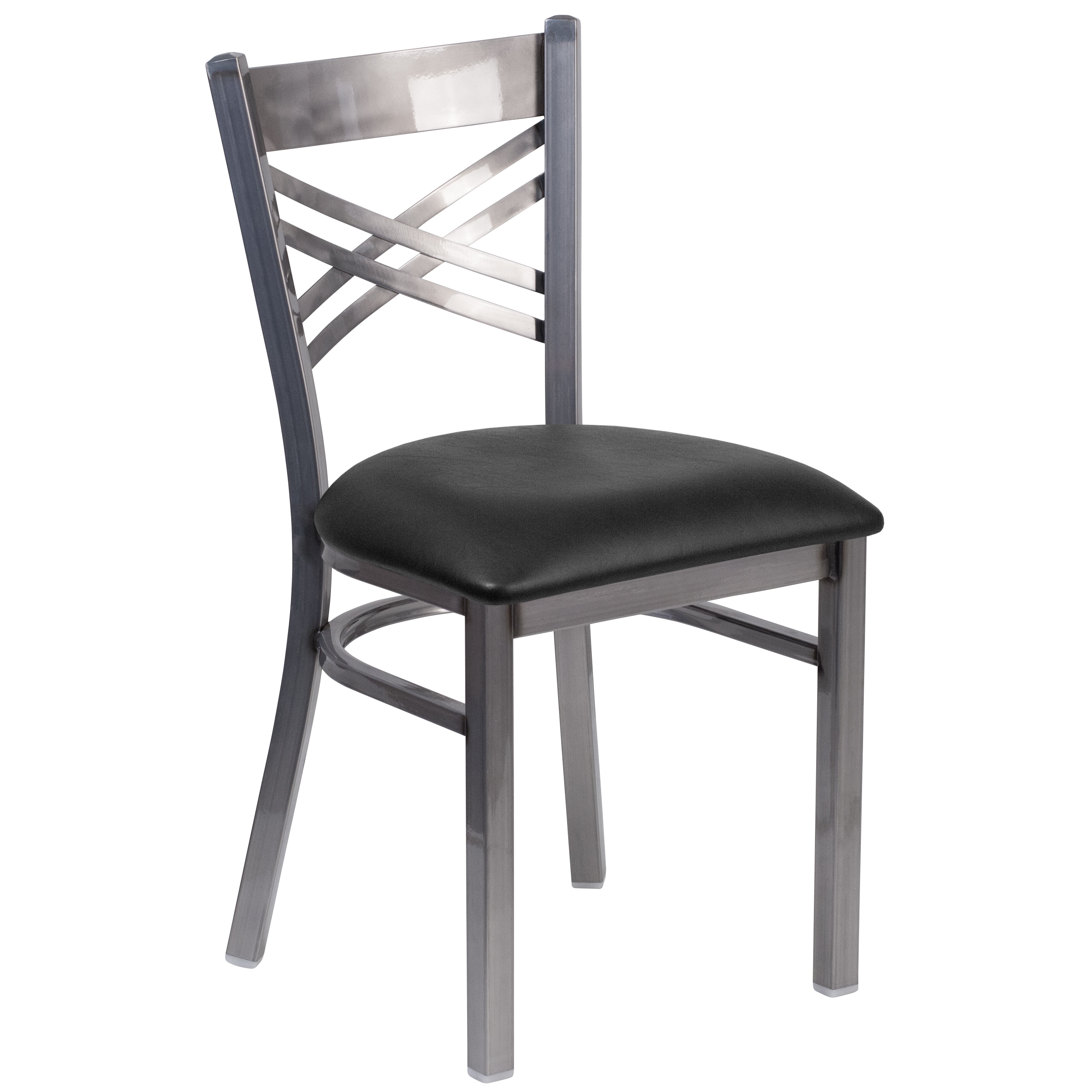 Flash Furniture 889142086406 Contemporary/Modern Vinyl Upholstered Dining Side Chair (Metal Frame)
