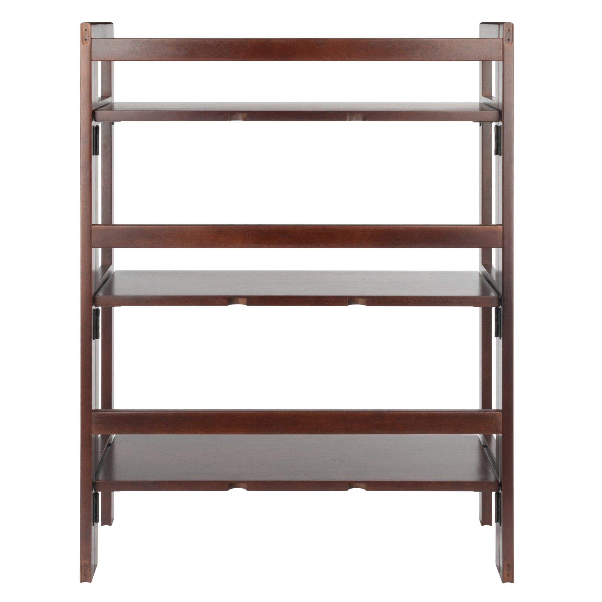 Walnut 3-Tier Stackable Solid Wood Floating Shelf