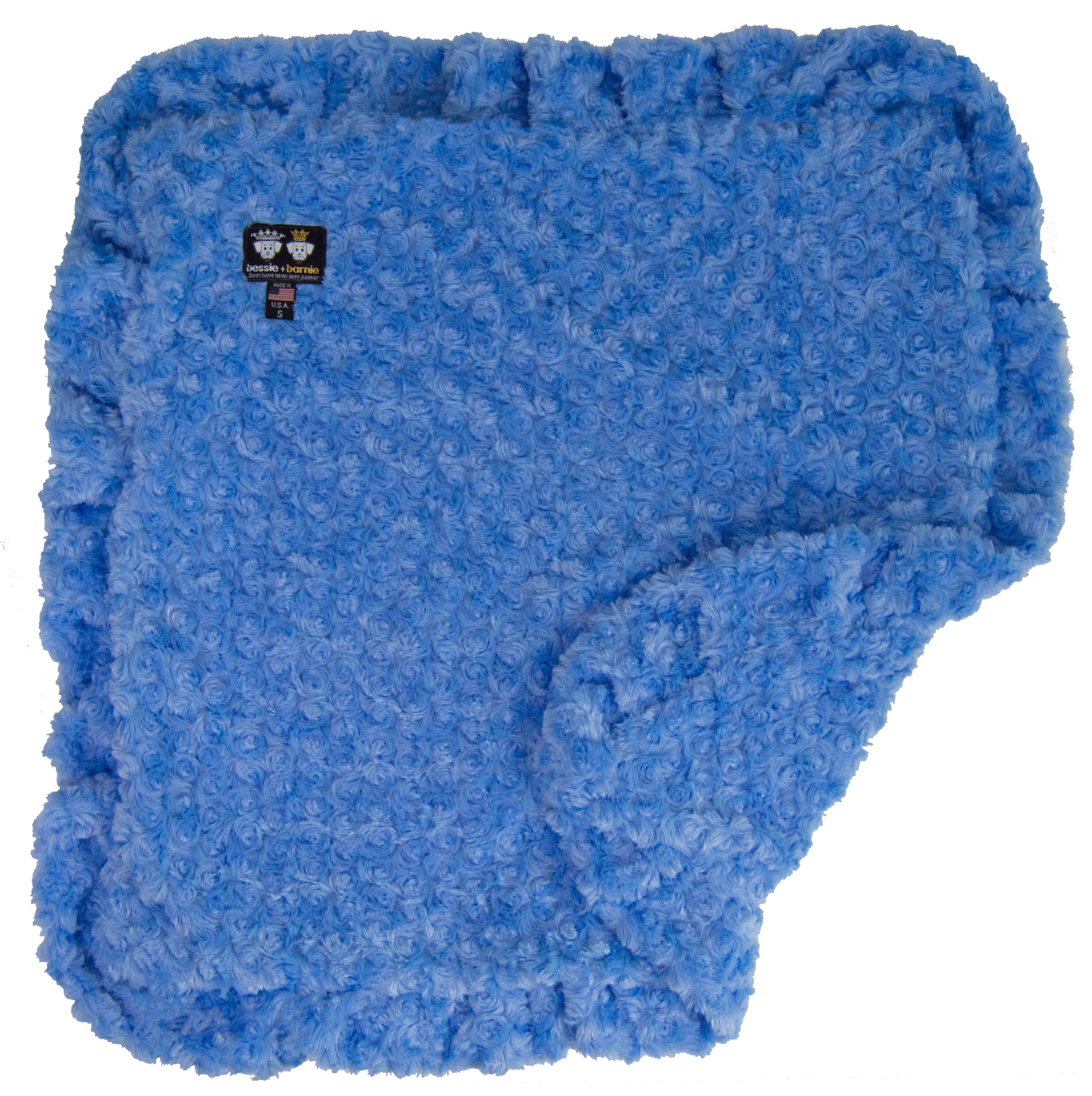 Bessie and Barnie BLNKT-BS-SM Rectangular Blue Polyester Pillow Dog/Cat Bed ( Small )