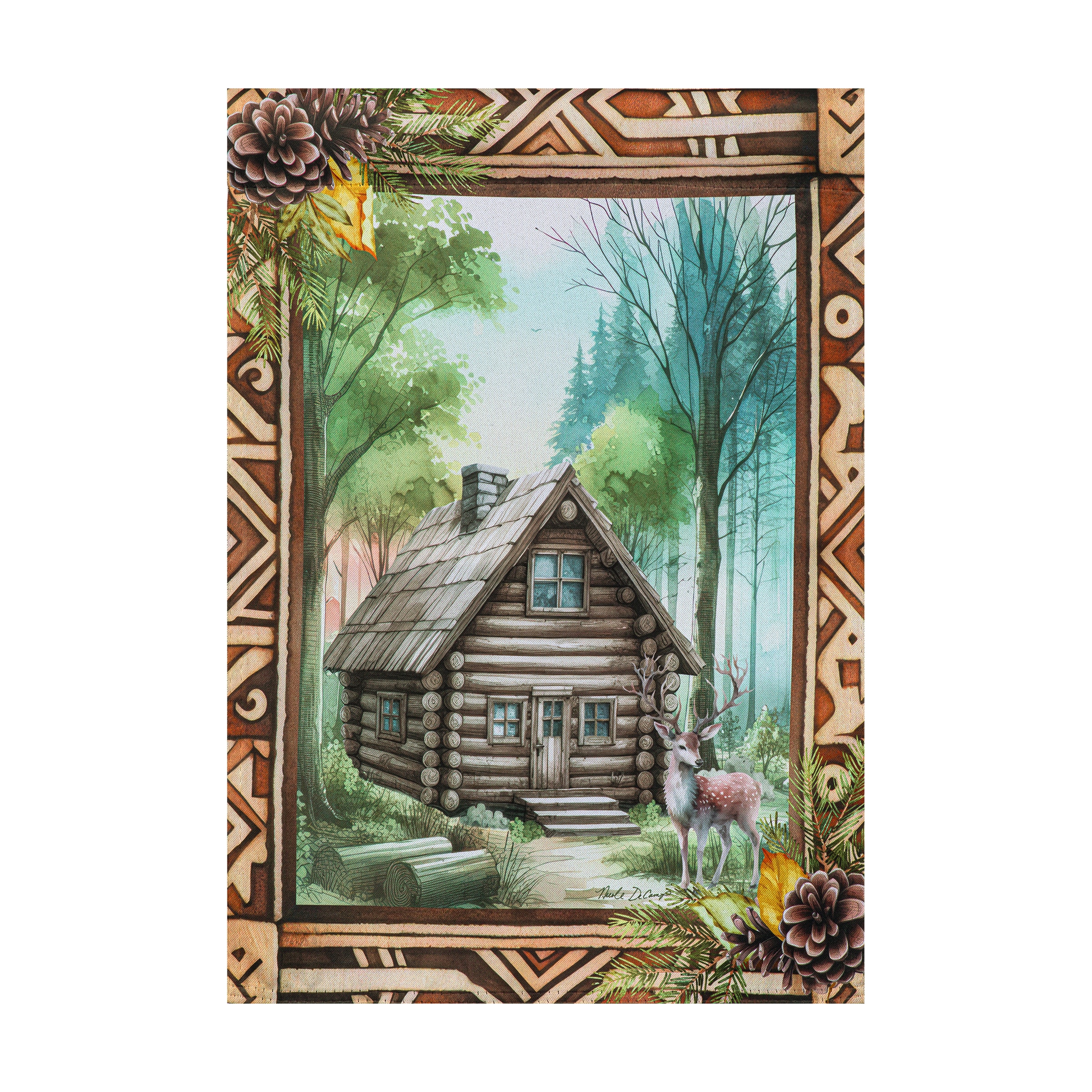 Style Selections ZLW14S14737 1.25-ft W x 3.33-ft H Fall Embroidered Garden flag
