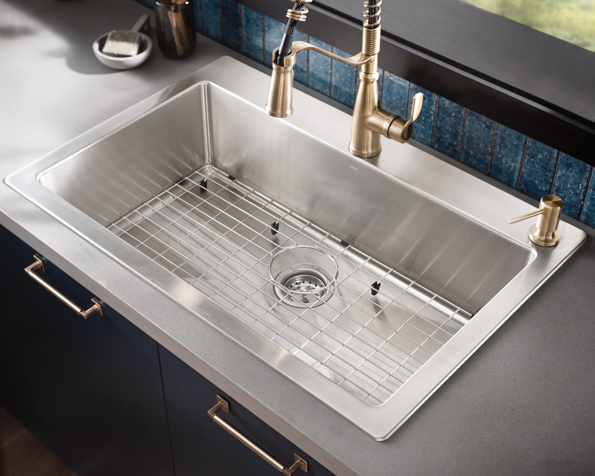 KOHLER Decree Dual-mount 33-in x 22-in Stainless Steel Double Equal Bowl  2-Hole Kitchen Sink in the Kitchen Sinks department at