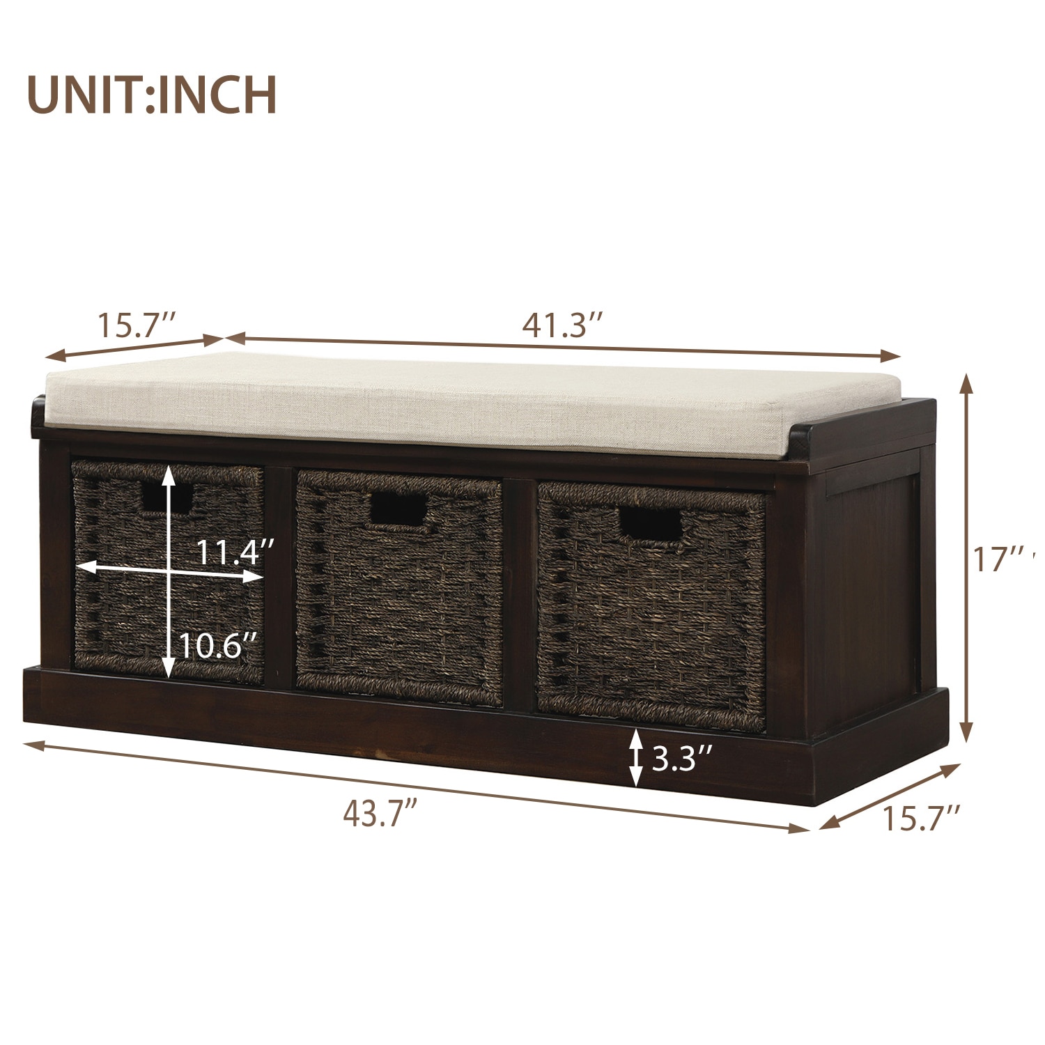 ModernLuxe WF193443AAB bench - View #2
