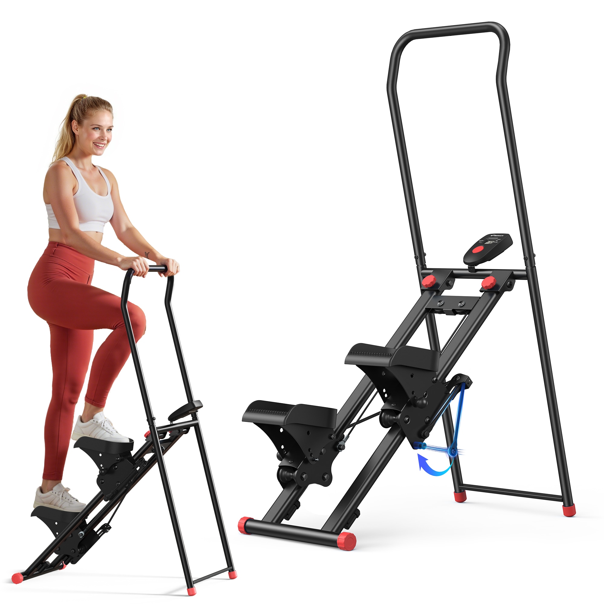 Merach - Vertical Climber Stair Stepper Machine Full Body Workout Home Gym Exercis Adjustable Ha...