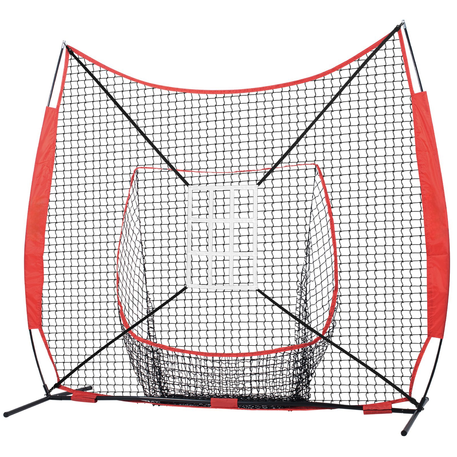 GIVIMO Baseball and Softball Practice Net 7 x 7-ft with Bow Frame 12.7 ...