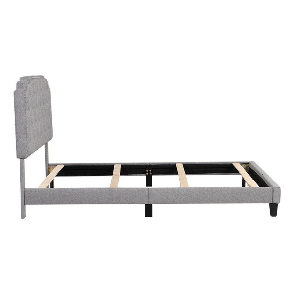 GZMR Gray Full Bed Frame in the Beds department at Lowes.com
