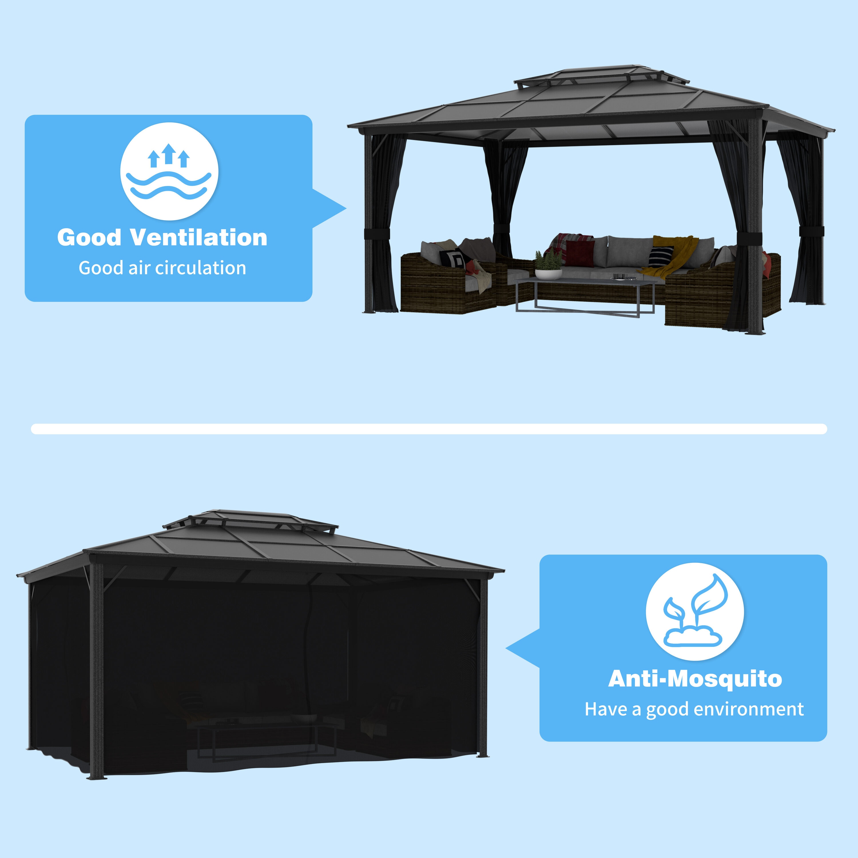 VEIKOUS PG0201-1216-DL3BX-2 Wood-Resin-Gazebos - View #9