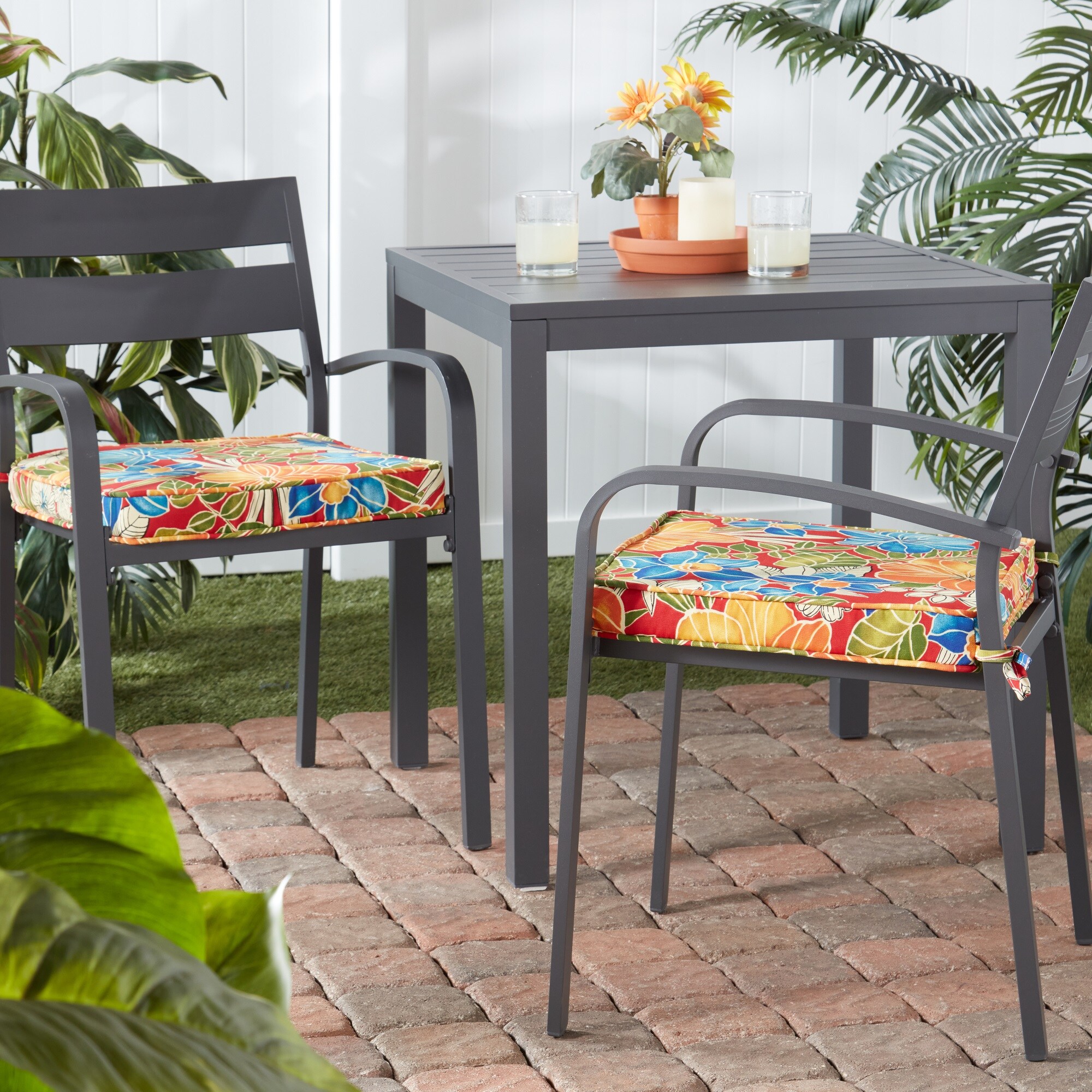 Greendale Home Fashions OP1100S2-ALOHA-RED Patio-Furniture-Cushions - View #6