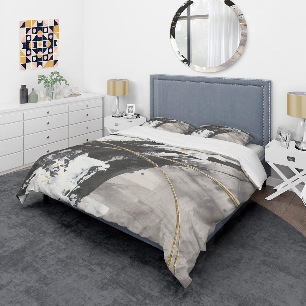 Designart 3-Piece Black King Duvet Cover Set in the Bedding Sets ...