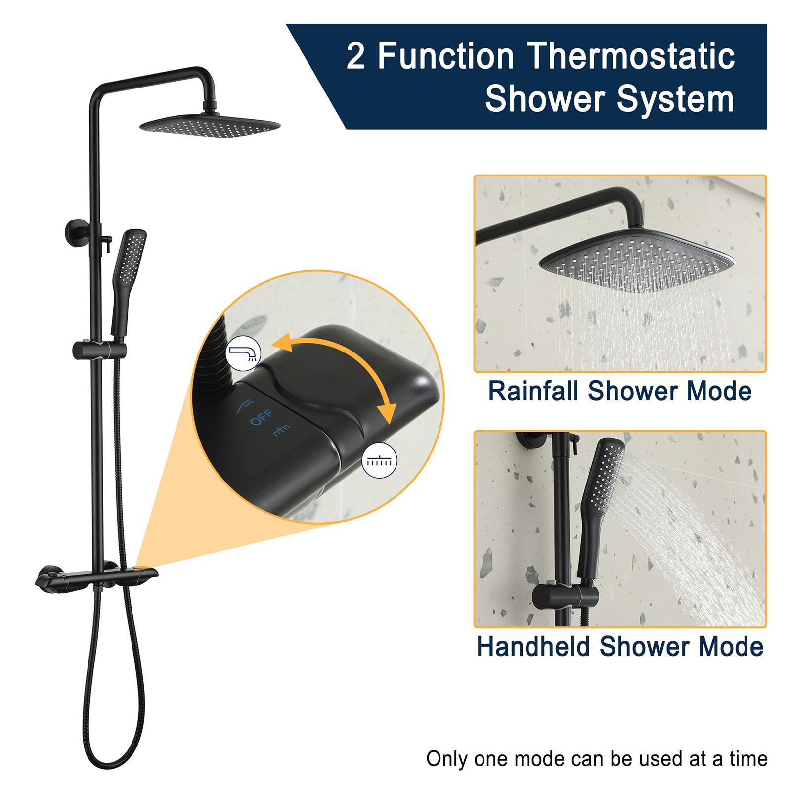 Mondawe OR-6203MB-DG Showerhead-Bar-Panels - View #9