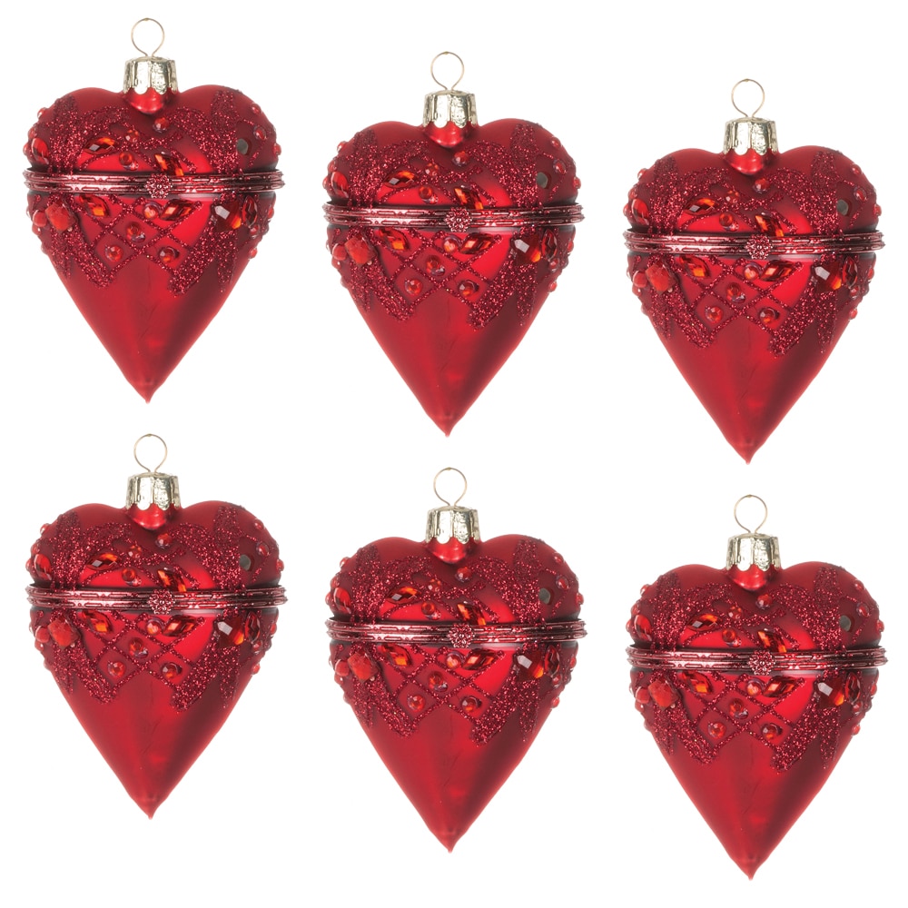Sullivans OR5061KIT 6 -Pack Red Standard Indoor Ornament set