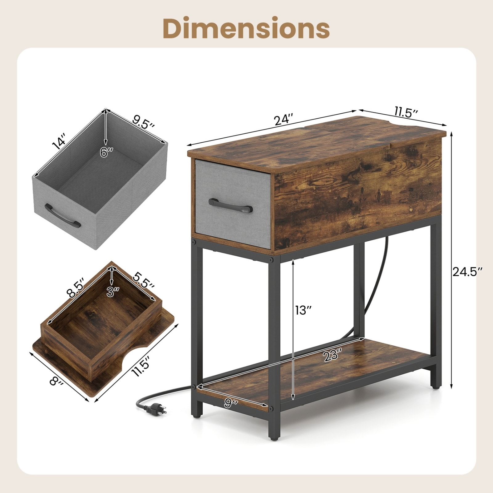 SUGIFT ZMLW014SUGHY2089 End-Tables - View #3