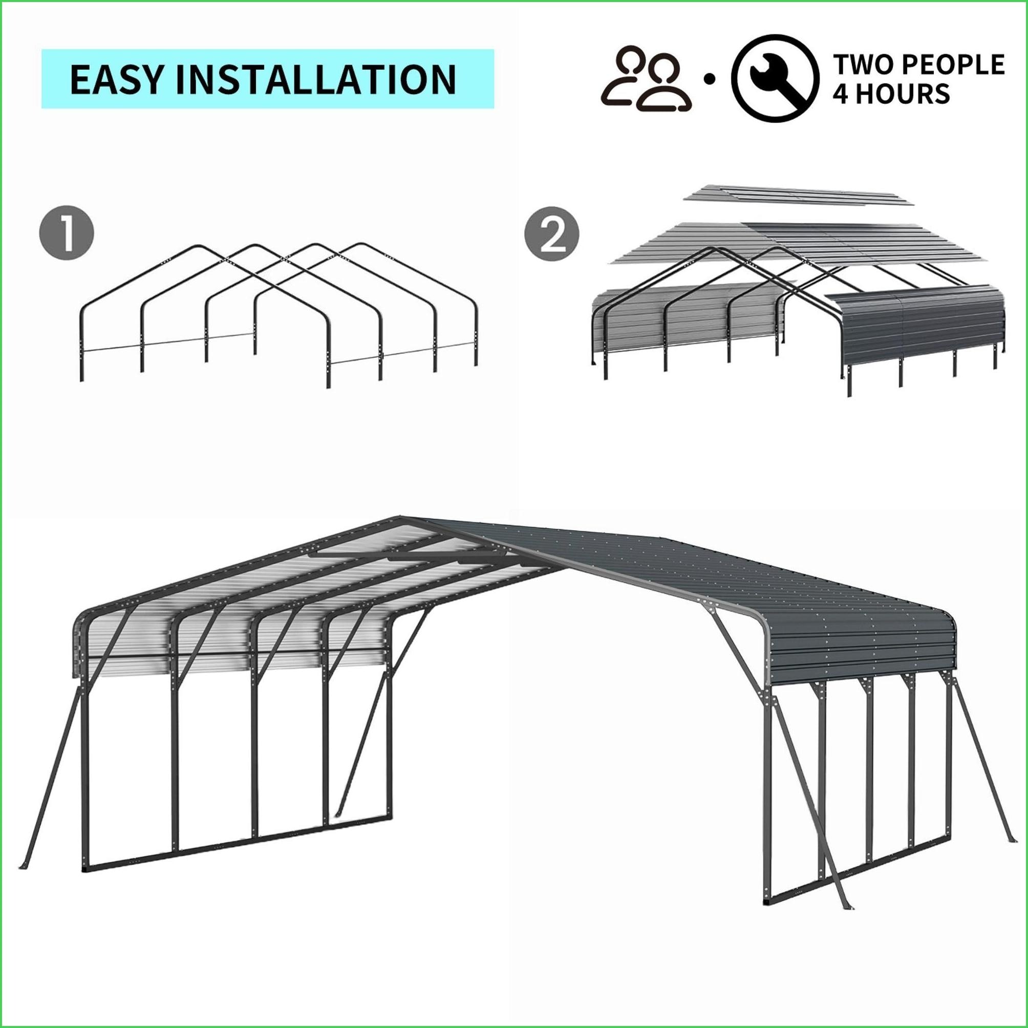 Watnature 2H59U34DAJEI Carport-Covers - View #11