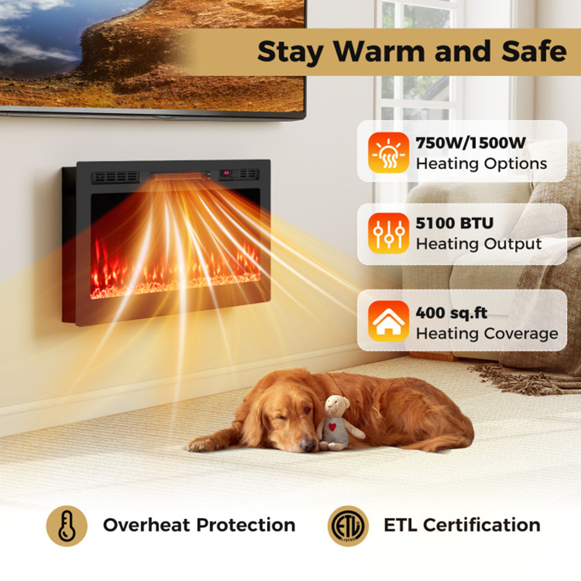Clihome CL-FP11031US36 Electric-Fireplaces - View #5