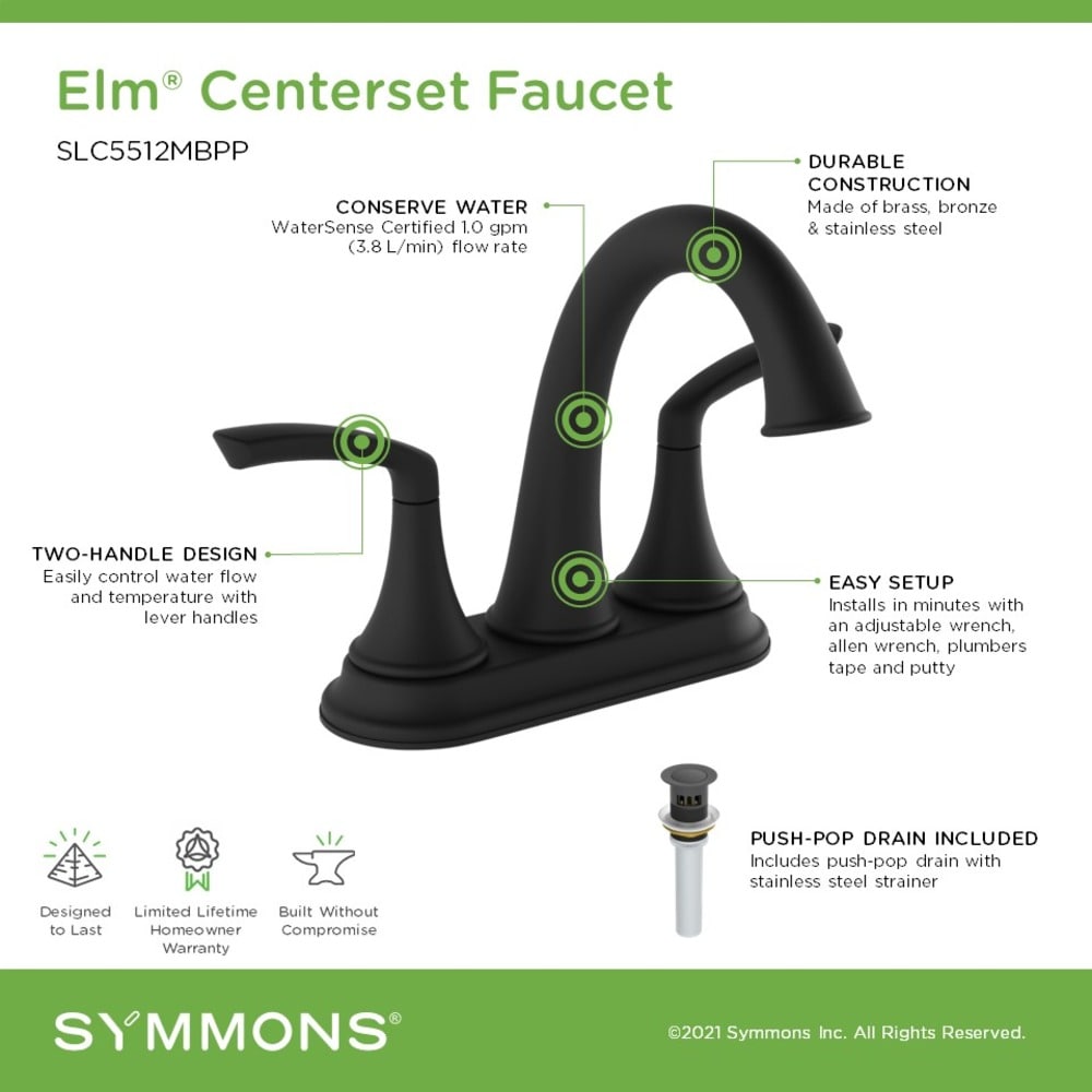 Symmons SLC5512MBPP Lavatory-Faucets - View #4