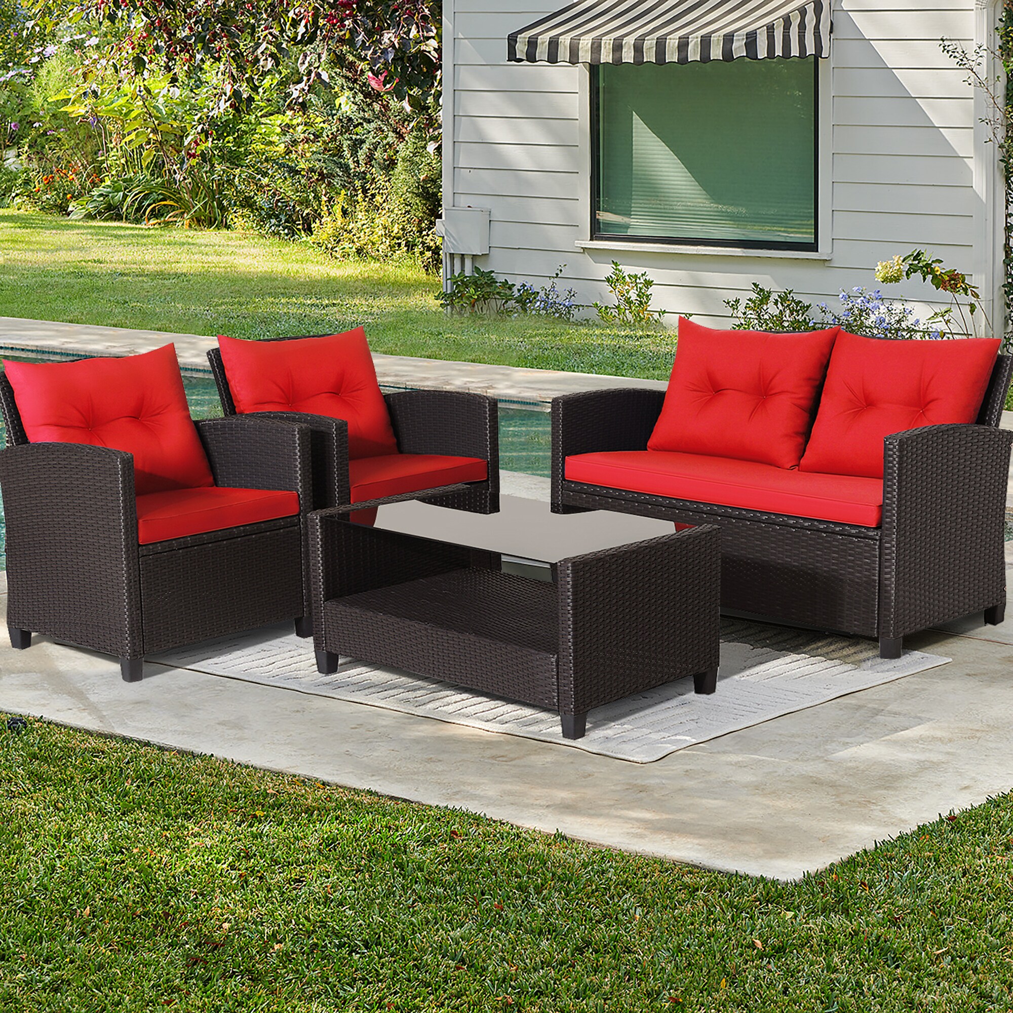 WELLFOR OUJ66742RE+ Patio-Conversation-Sets - View #8