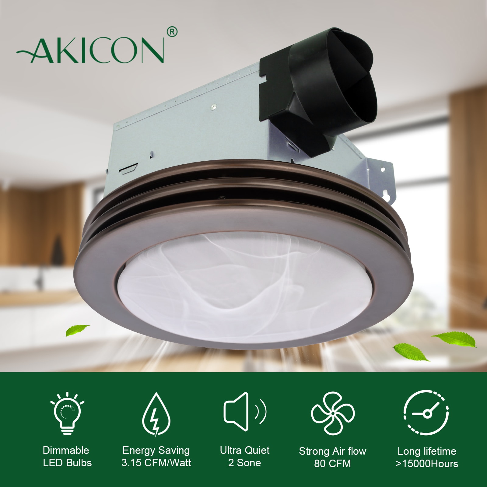 Akicon AK1480-ORB Bath-Fans - View #4