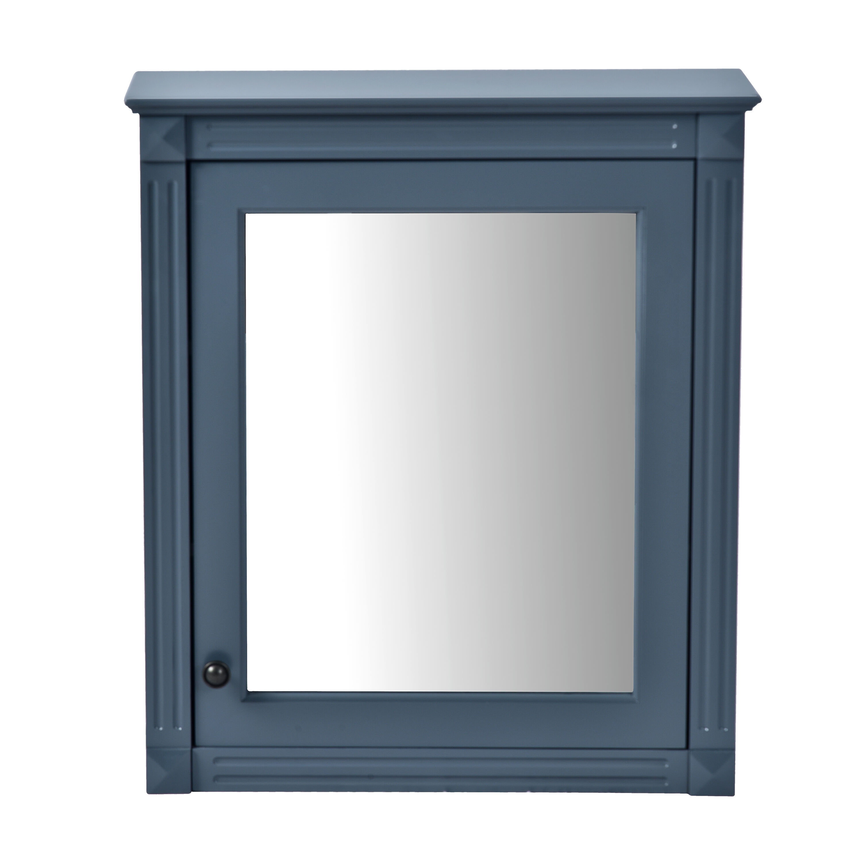 Ayelon 24.01-in x 27.76-in Surface Mount Blue Mirrored Rectangle Medicine Cabinet #AY195492C