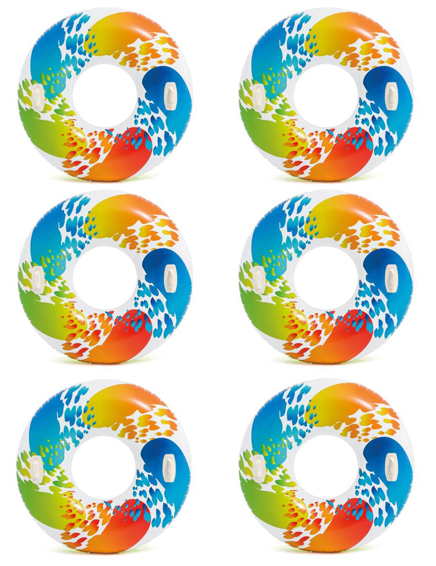 Intex 44488 47-Inches x 47-Inches Multi Inflatable raft 6 -Pack