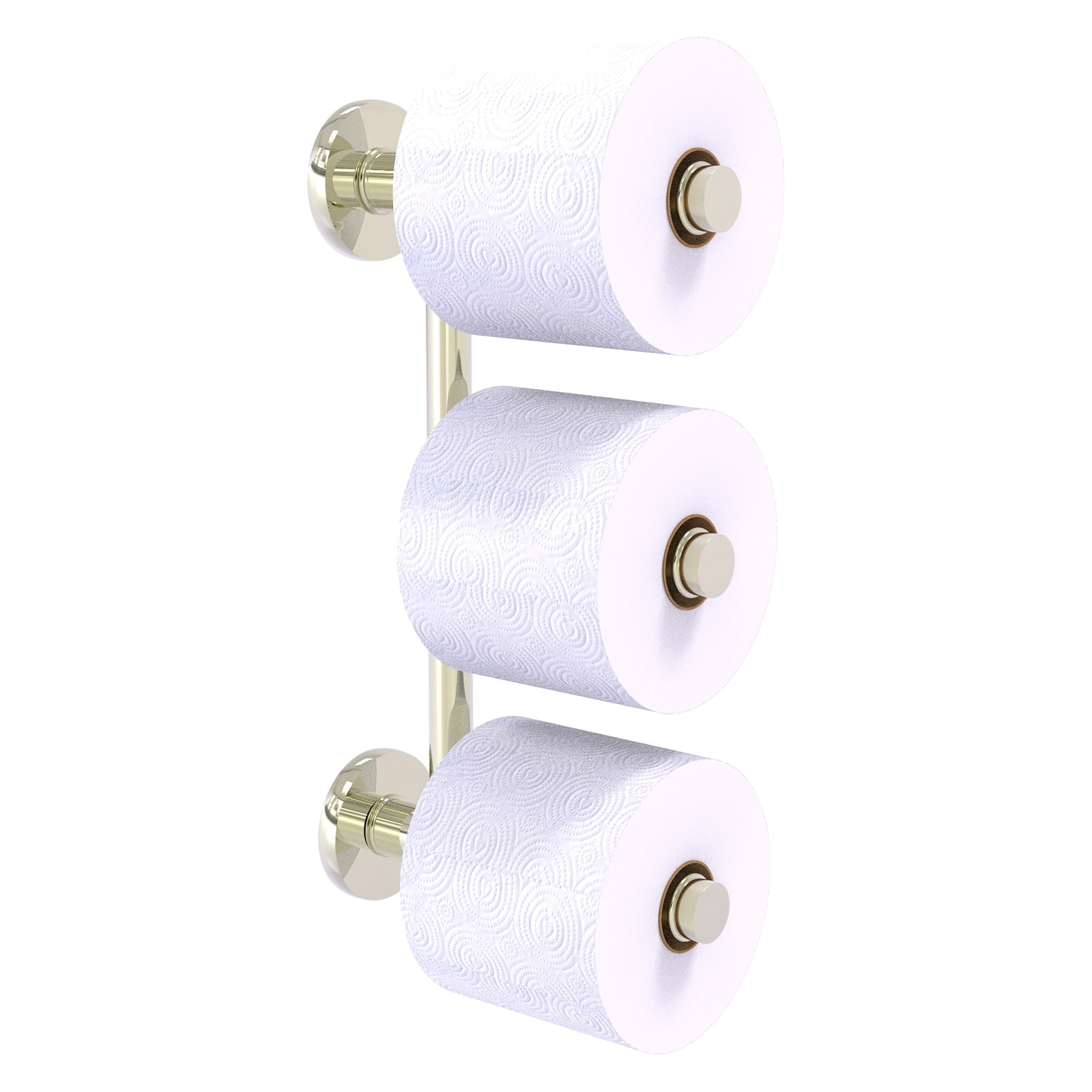 Allied Brass P1000-24-3-PNI Prestige Skyline Polished Nickel Wall mount Double post Toilet Paper Holder 3 -Rolls