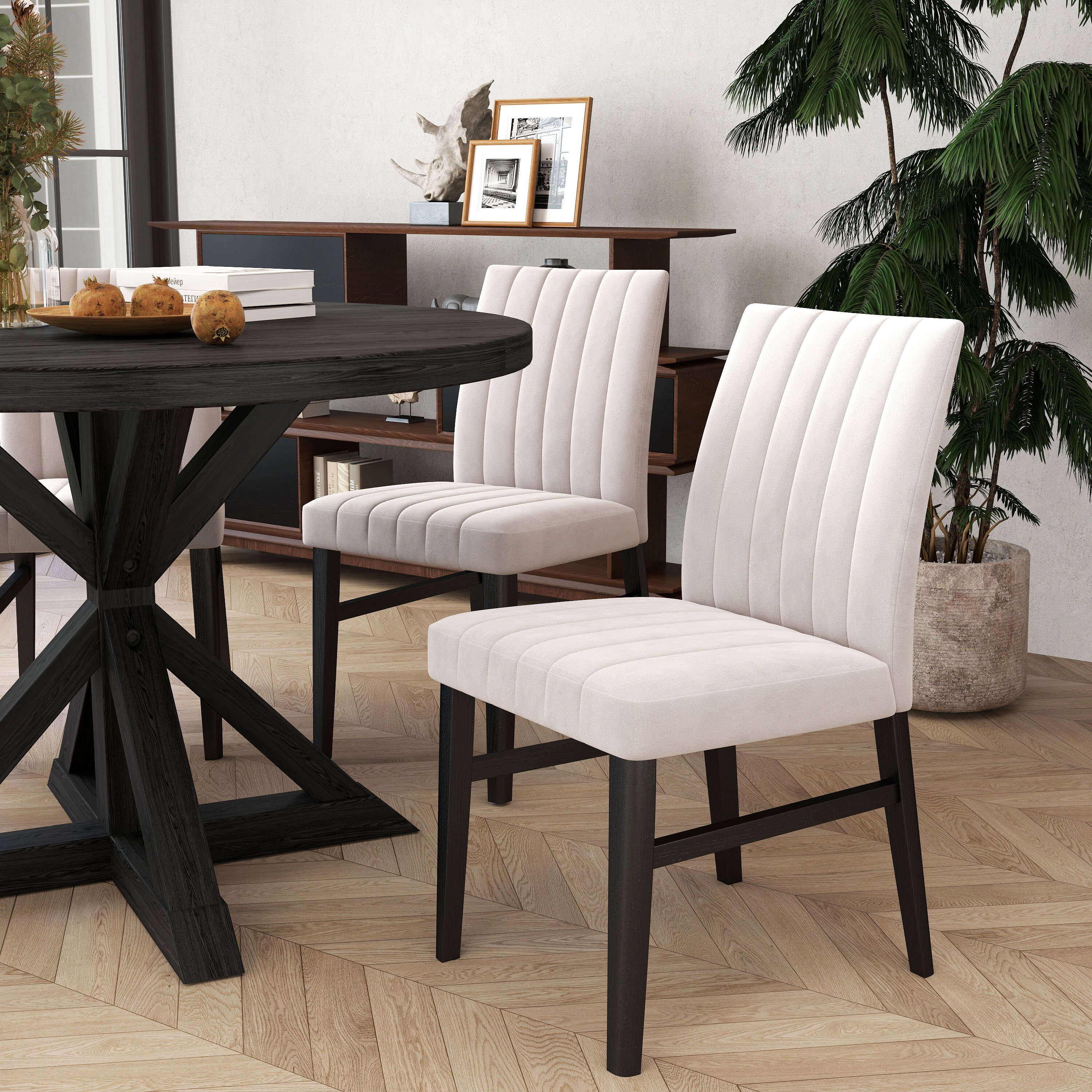 Roundhill Furniture T304-C056TAX2 Dining-Sets - View #4