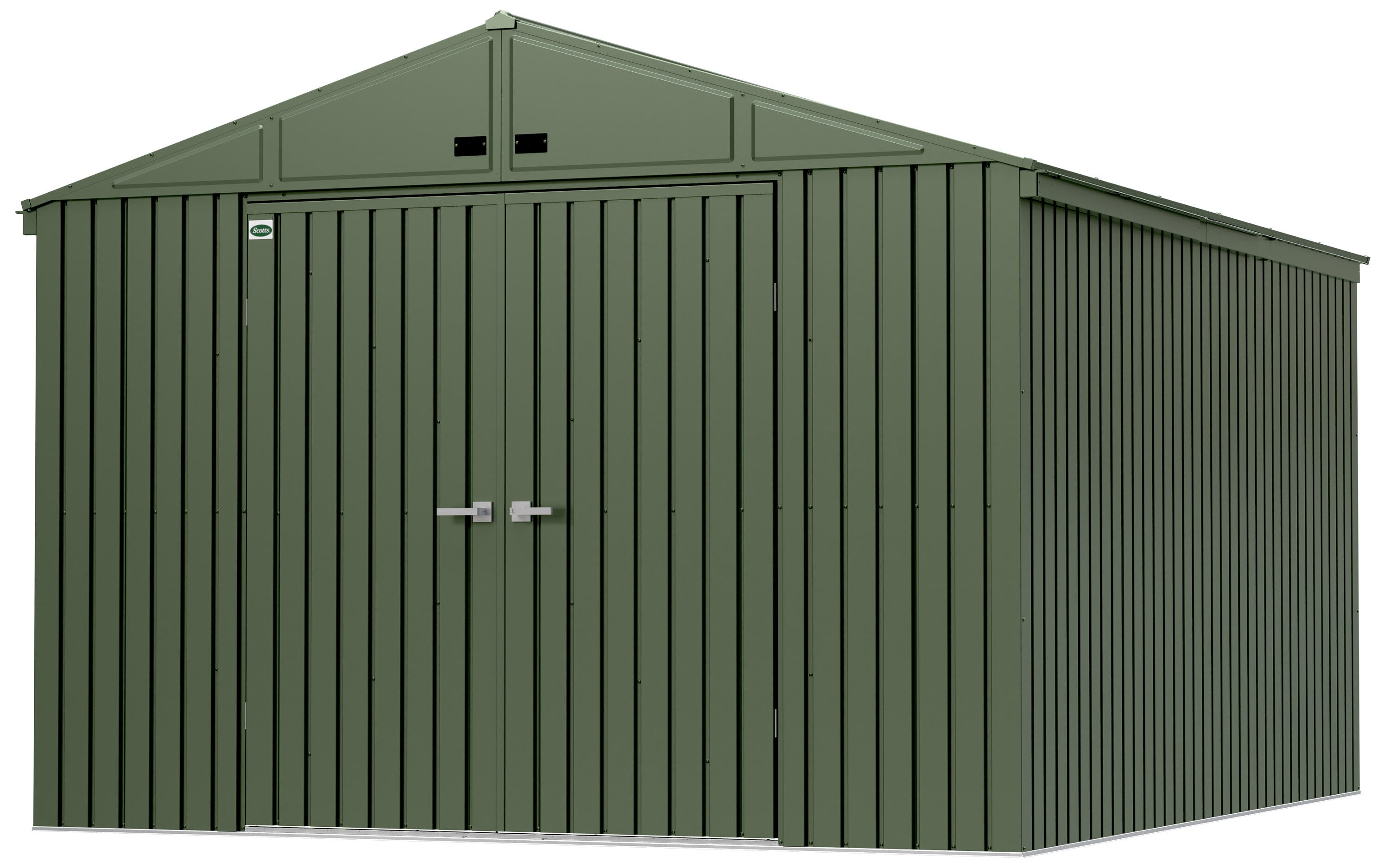 Green 10' x 12' Steel Lawn Care Storage Shed Kit