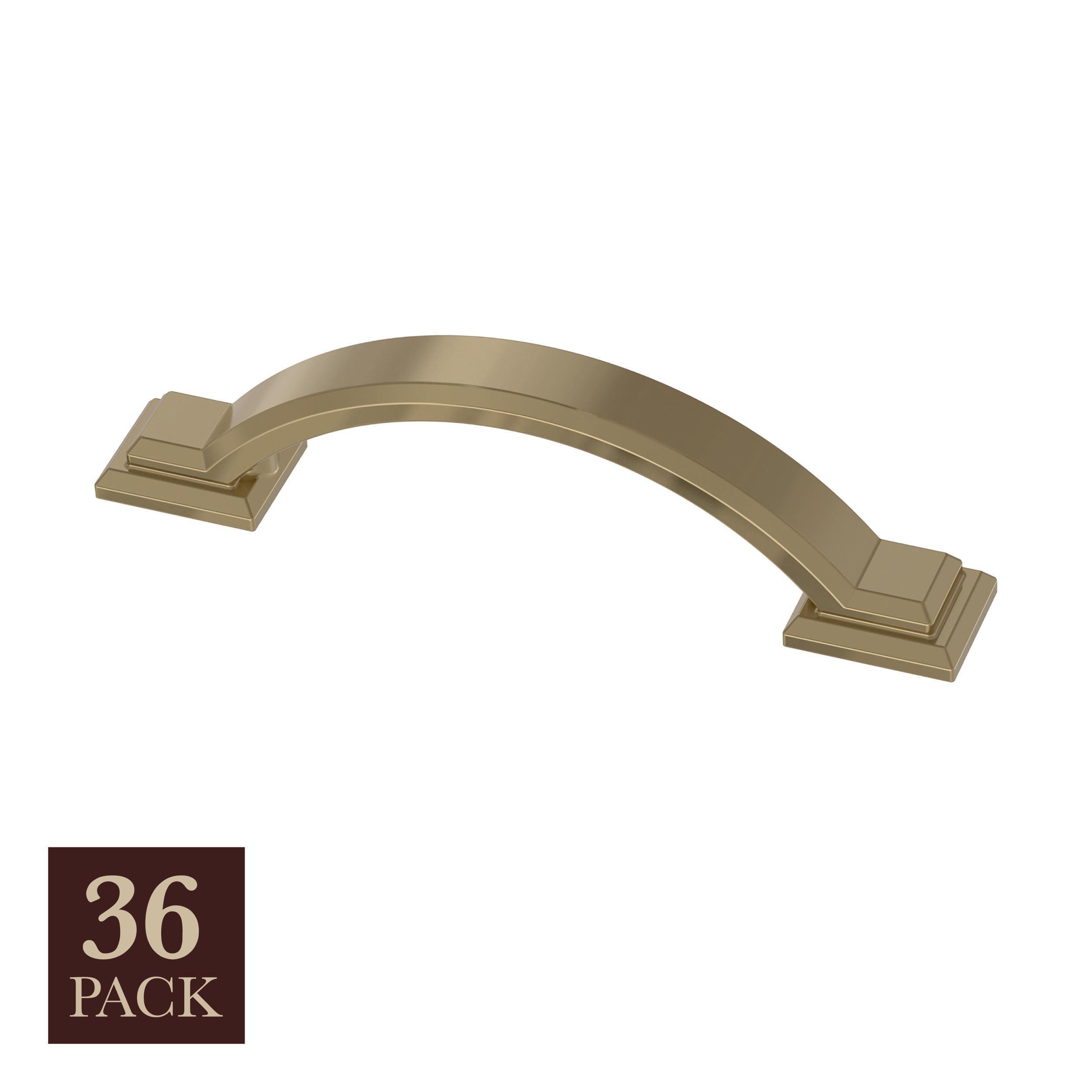 allen + roth P32945W-CZ-K3 Eugene 3-in , 76mm Center to Center Champagne Bronze Arch Handle 36 -Pack